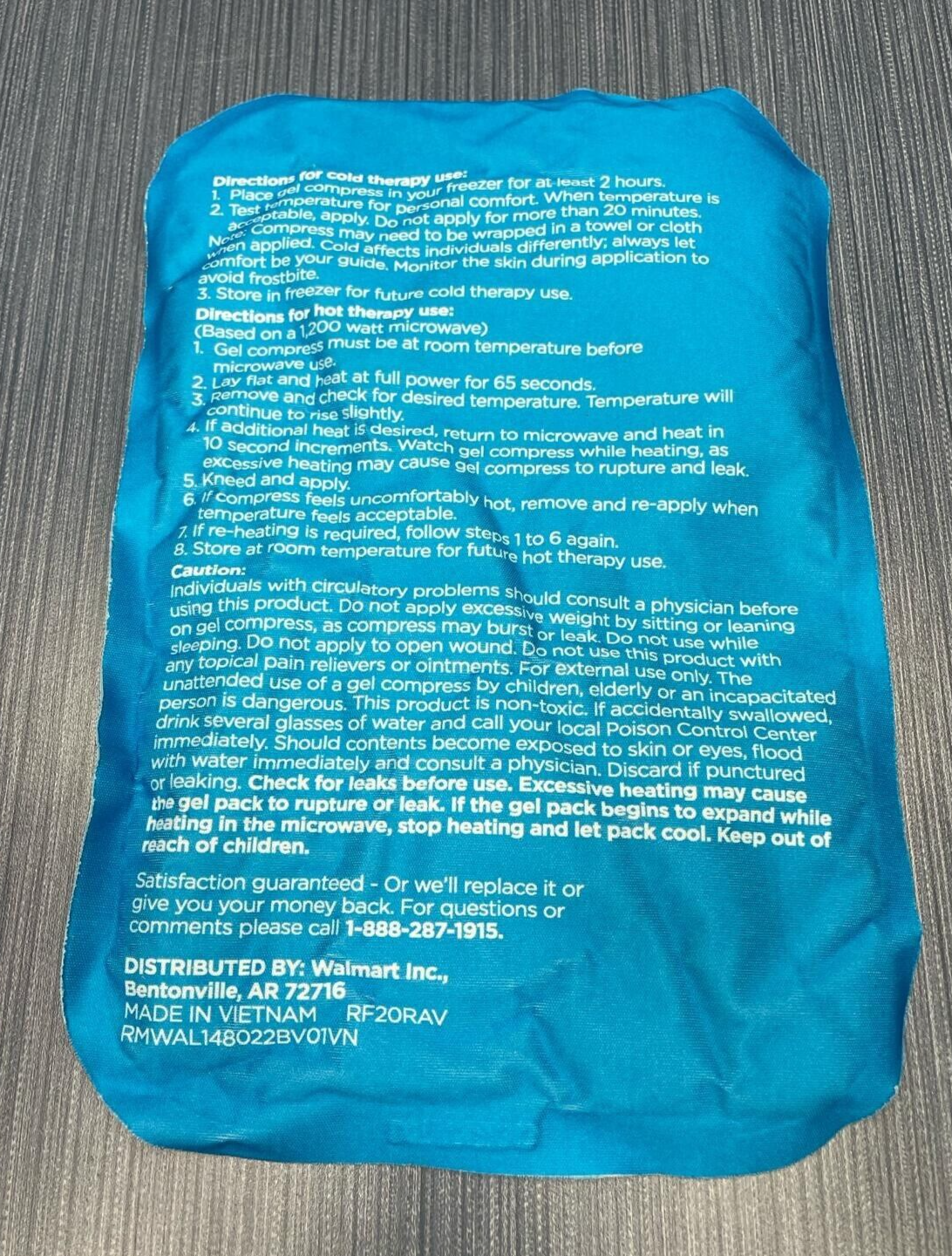 Lot of 3 x Hot or Cold Large Reusable Compress Hot or Cold Therapy