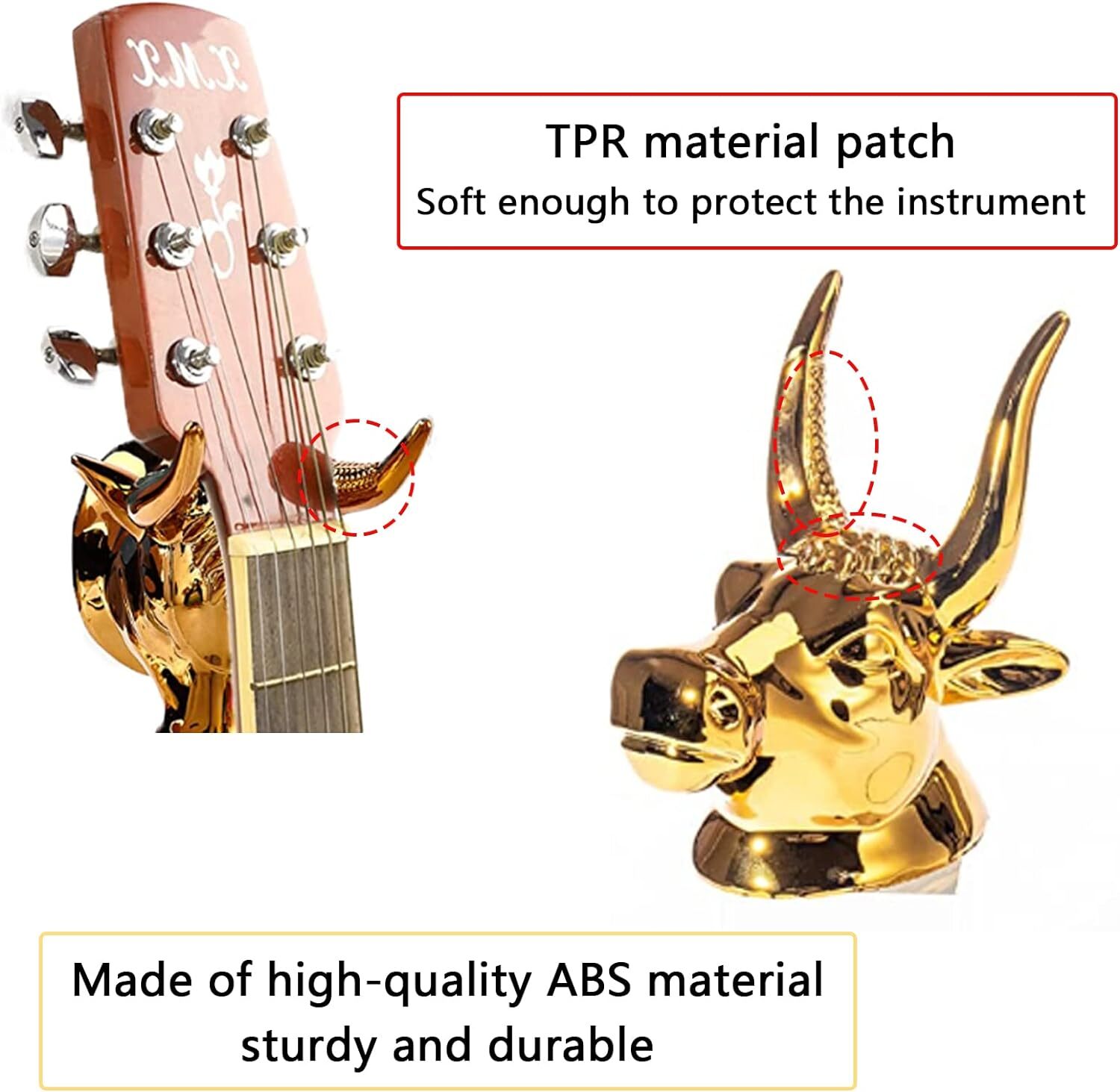 Bull Head Guitar Hangers Wall Mount Adjustable Hook Holder Instrument Display US