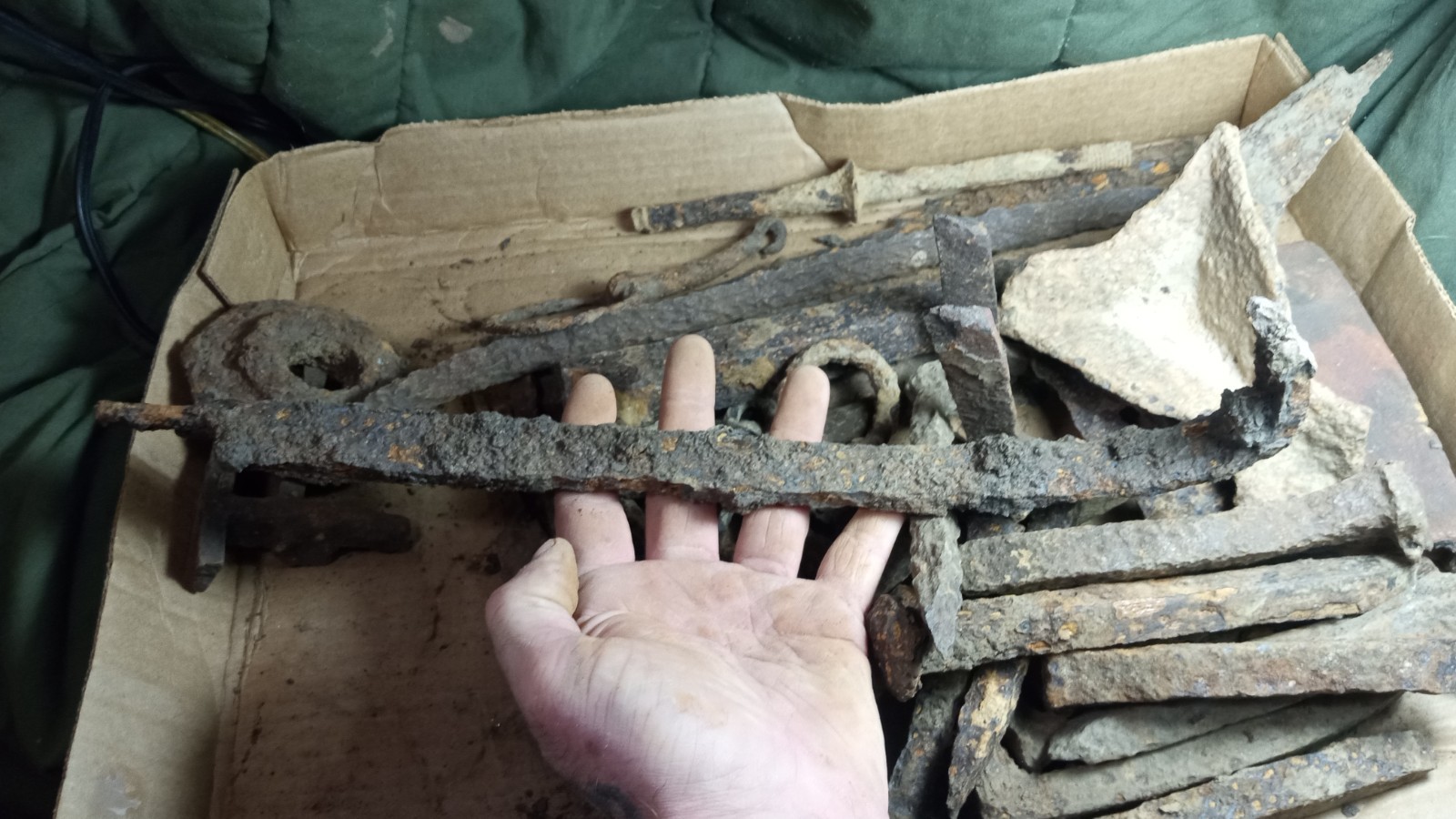 Dug civil war 30 lbs lot of Iron relics from Fort Backcreek Hedgesville WV relic