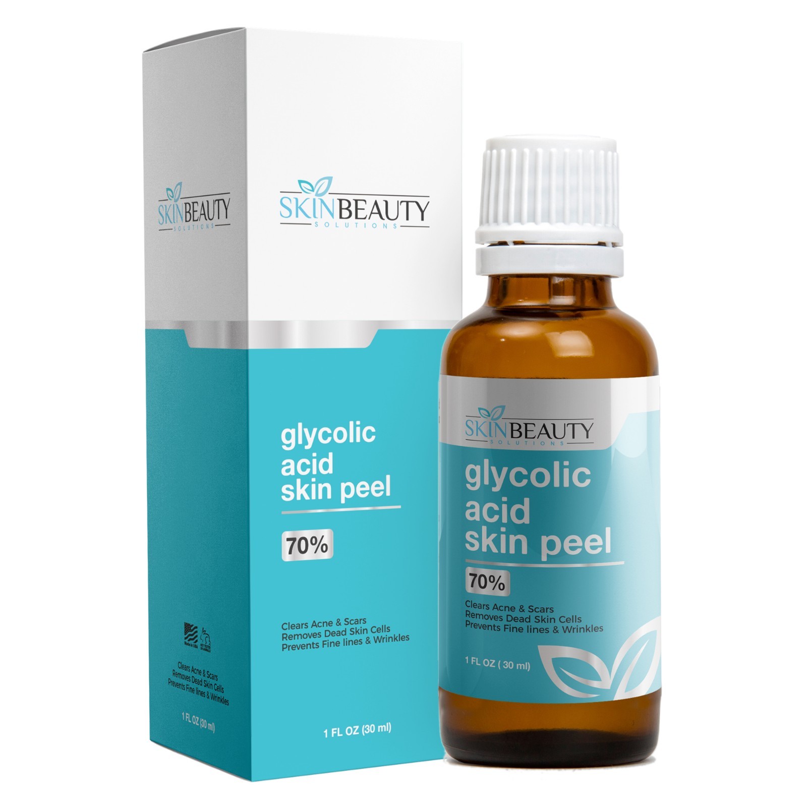 Glycolic Acid Cosmetic Peel Unbuffered Exfoliating Skin Care Solution
