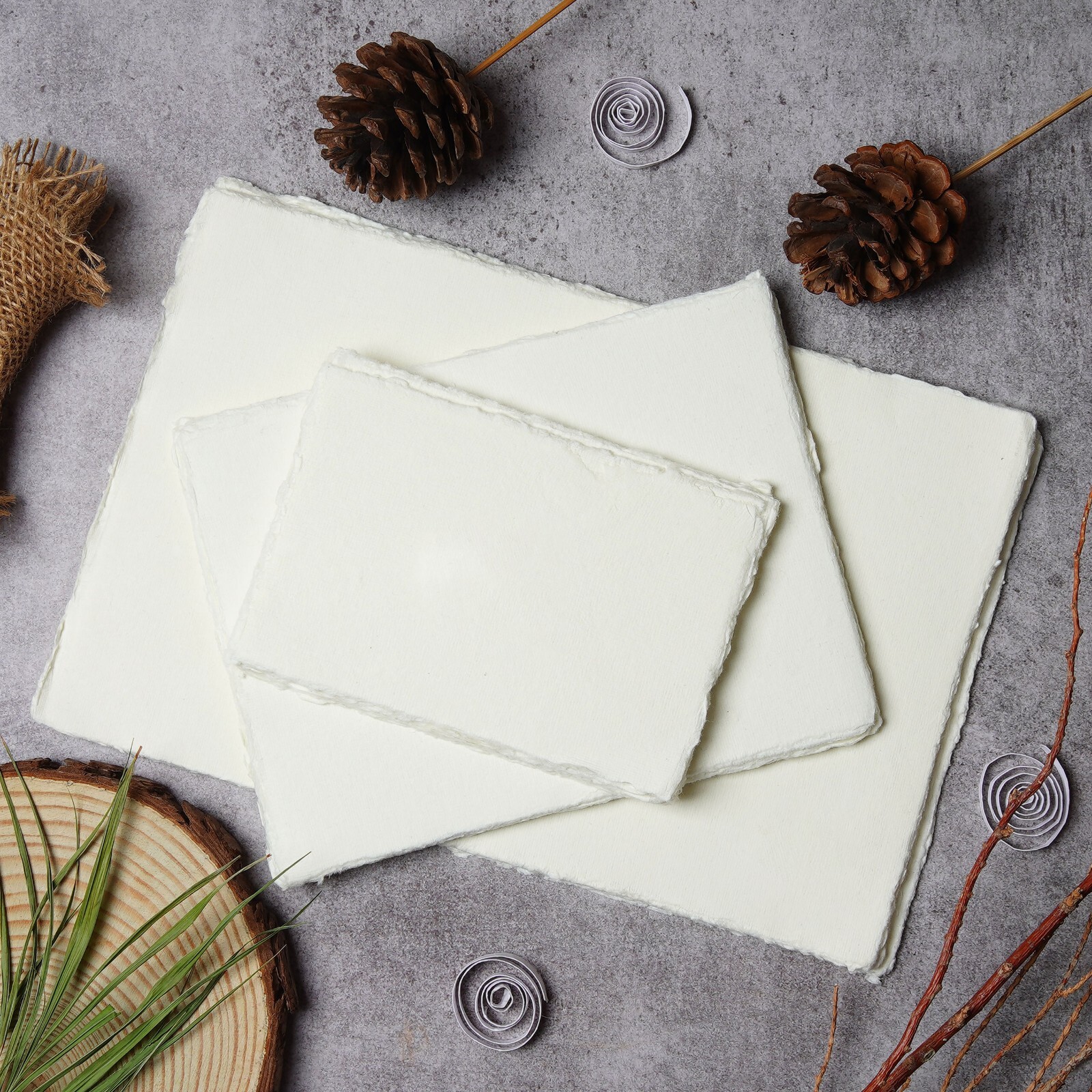 Handmade Paper Watercolor Sheets Deckle Edges Cold Press WhiteCotton Blank Pads