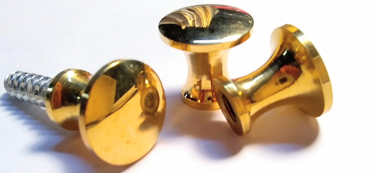 2 Small Solid Brass Knob for drawers/jewelry boxes.1/2 Inch Diameter.