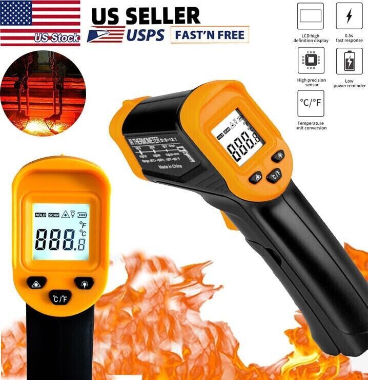 IR Infrared Laser Thermometer Temperature Gun Temp Measurement Meter Cooking US