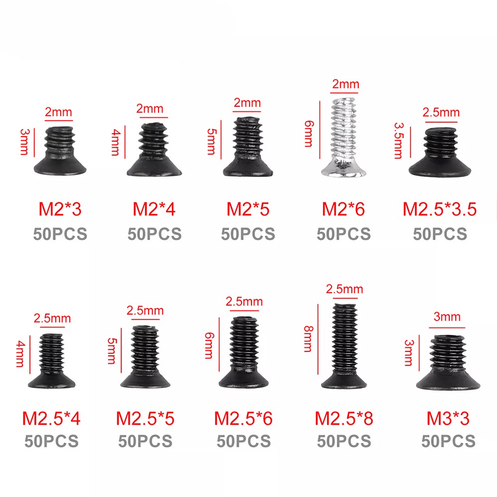 500Pcs For HP Dell Lenovo Sony Toshiba SAMSUNG Set Laptop Computer Screws Set