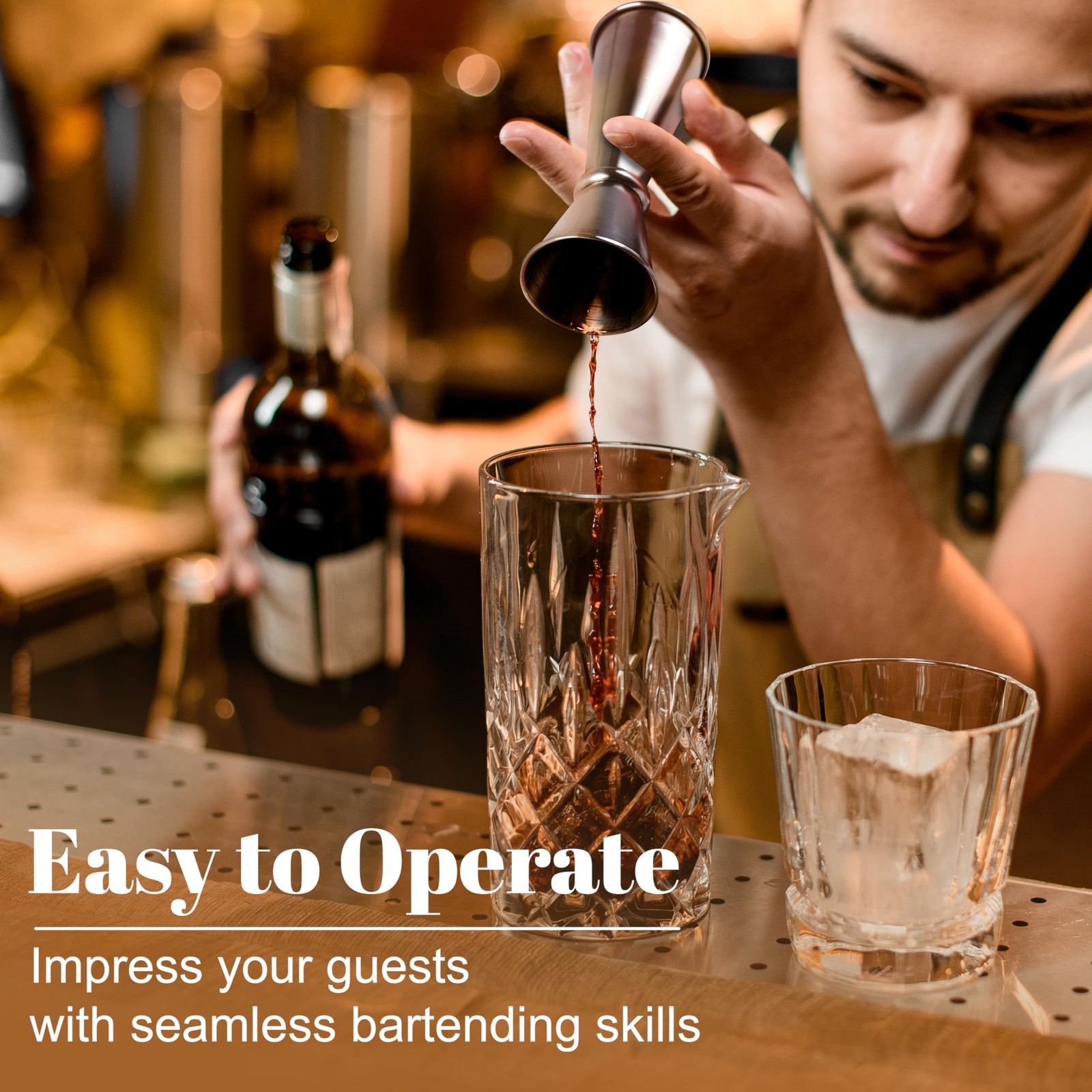 2 Pcs Jigger for Bartending, Premium 304 Stainless Steel Normal, Silver