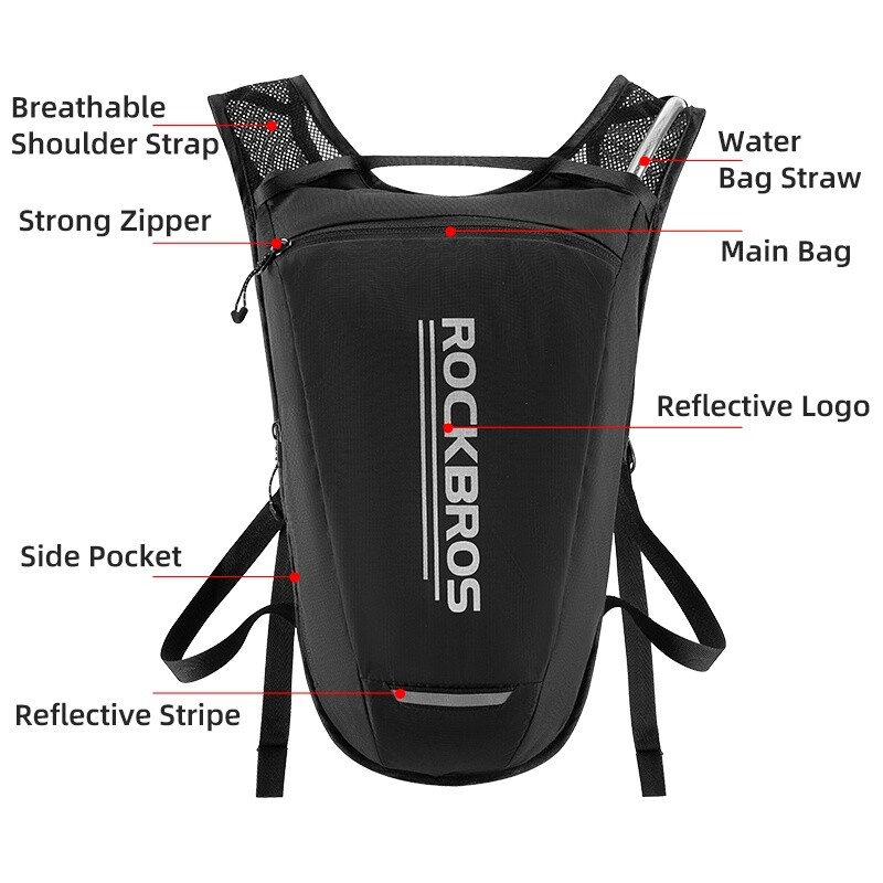 ROCKBROS Cycling Hydration Vest,Lightweight Hydration Backpack +2L Water Bladder