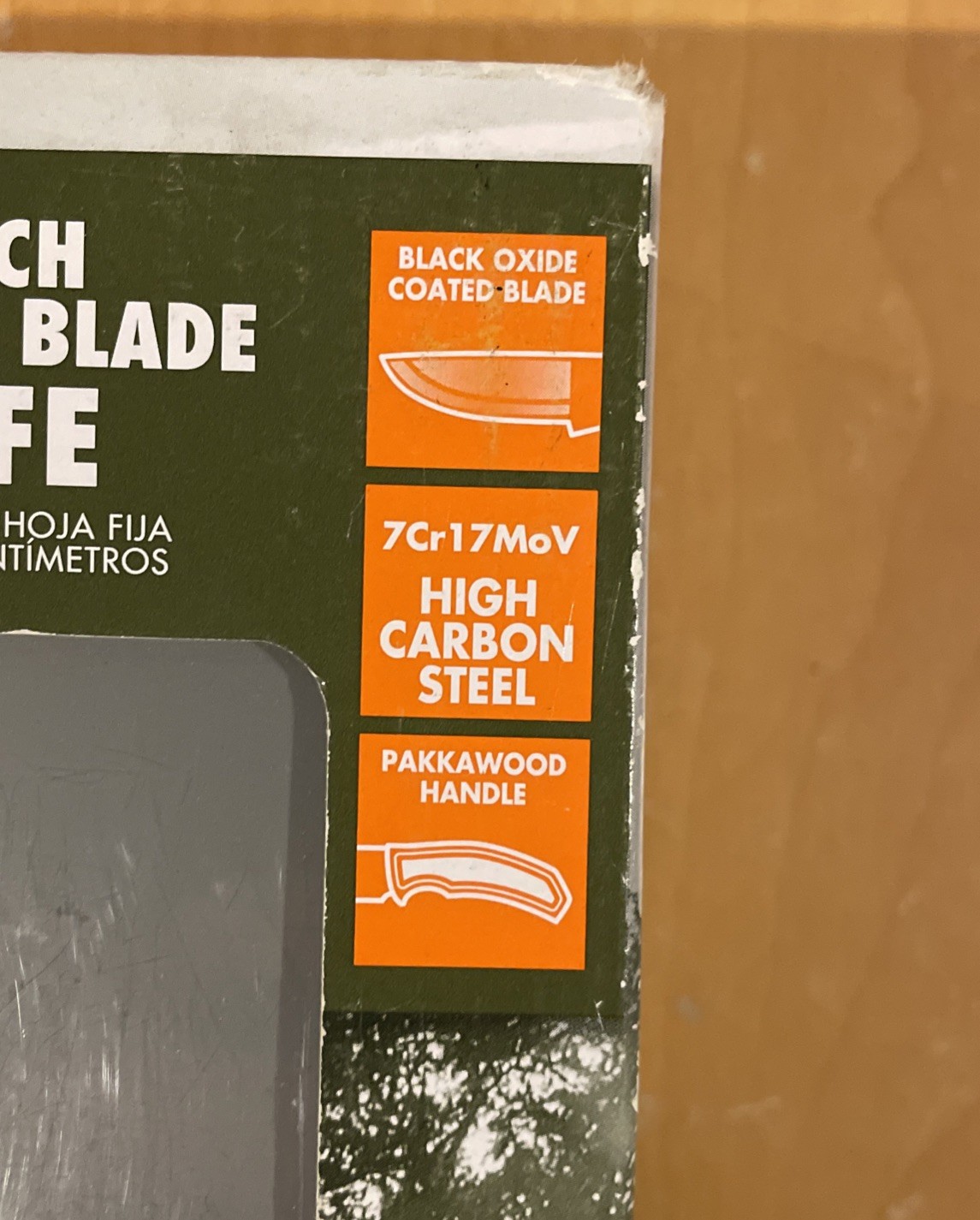 Ozark Trail Pakkawood Handle High Carbon Steel 11''Fixed Blade Hunting Knife New