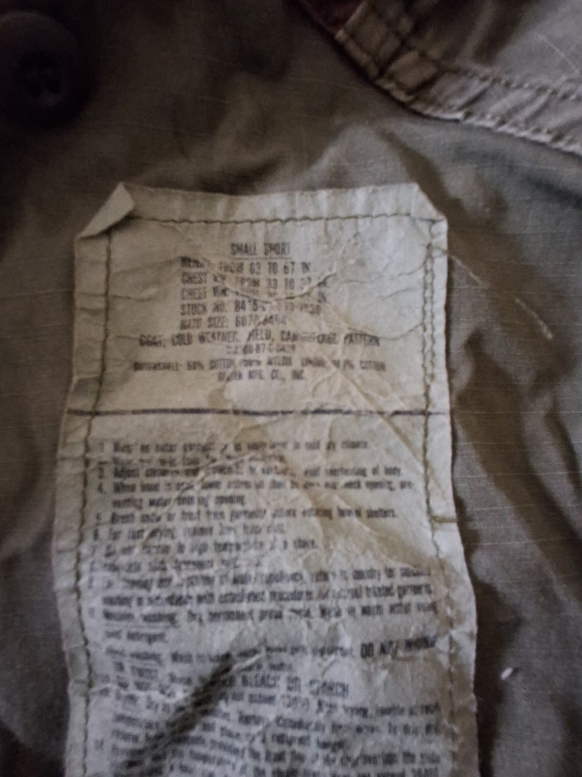 US Army Woodland Camo Cold Weather Field Coat Military Jacket