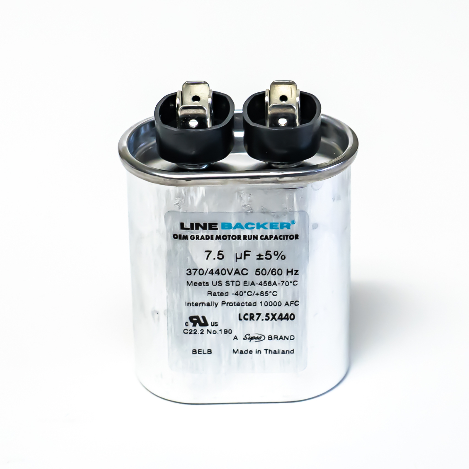 Supco Capacitor Oval Run 7.5 uf mfd 370/440 Volts for HVAC Motors