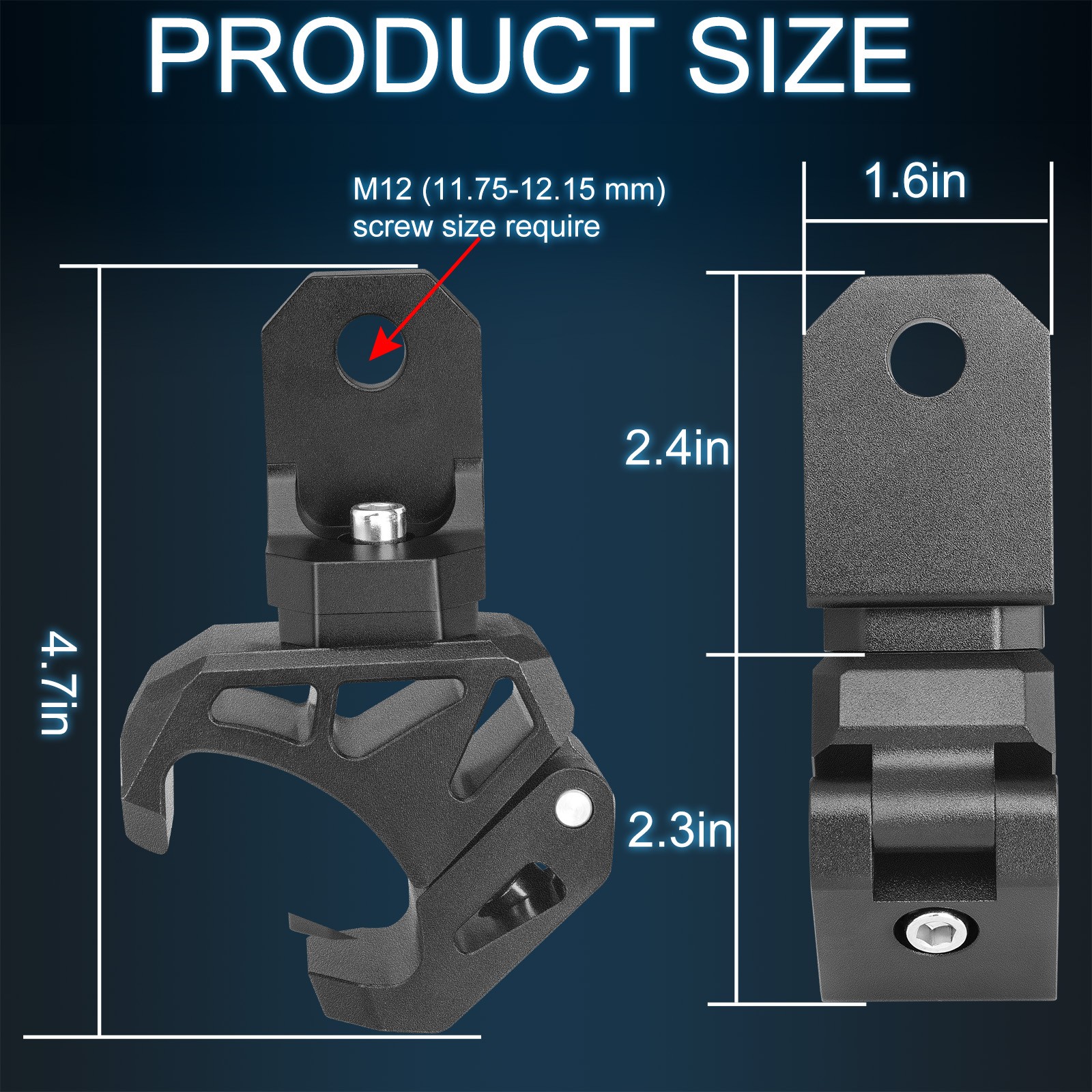 For Polaris Ranger CF-MOTO UTV LED Whip Light Mount Bracket Clamp Pro-fit Cage