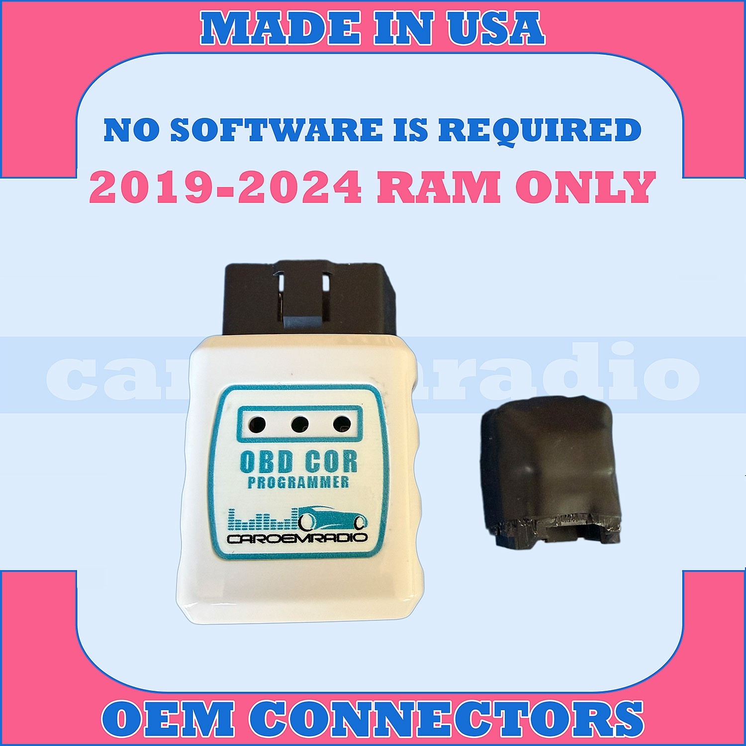 2019-2024 RAM 12" UCONNECT 5 RADIO INTEGRATION PROGRAMMER +SECURITY BYPAS MODULE