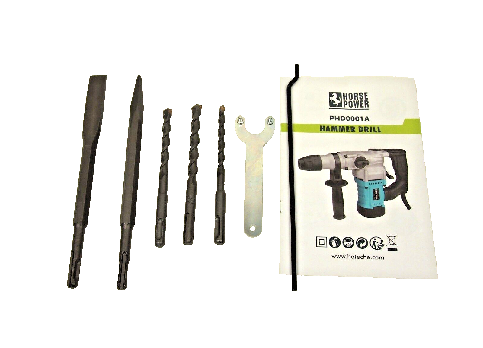 SDS Plus Rotary Hammer Drill 3 Functions 1500W 12.5A PHD0001A