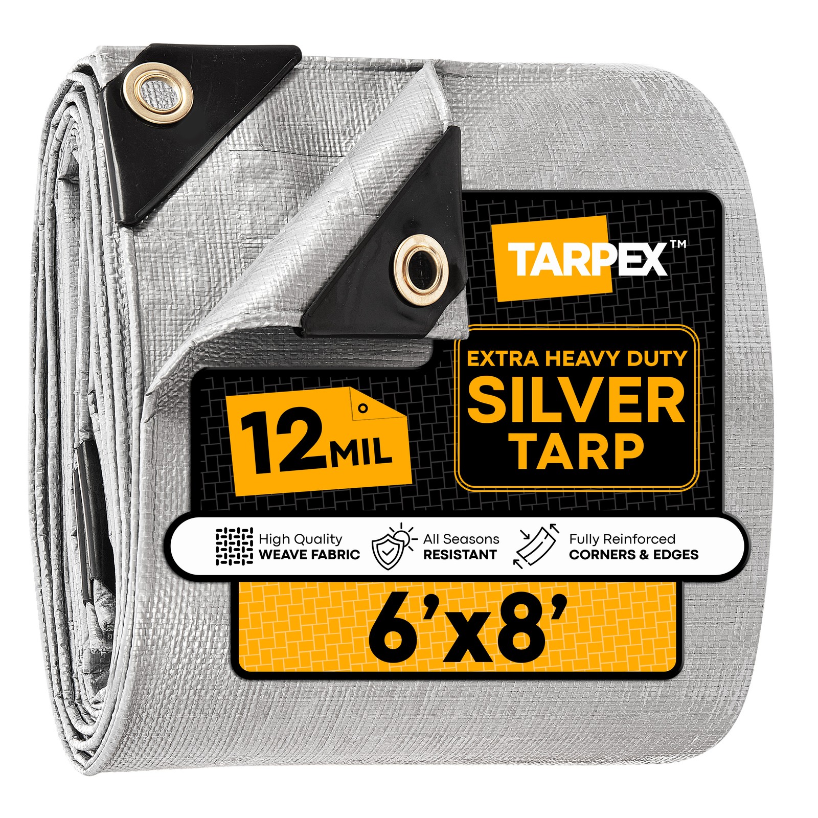 TARPEX - 12 Mil Silver Extra Heavy Duty Poly Tarp