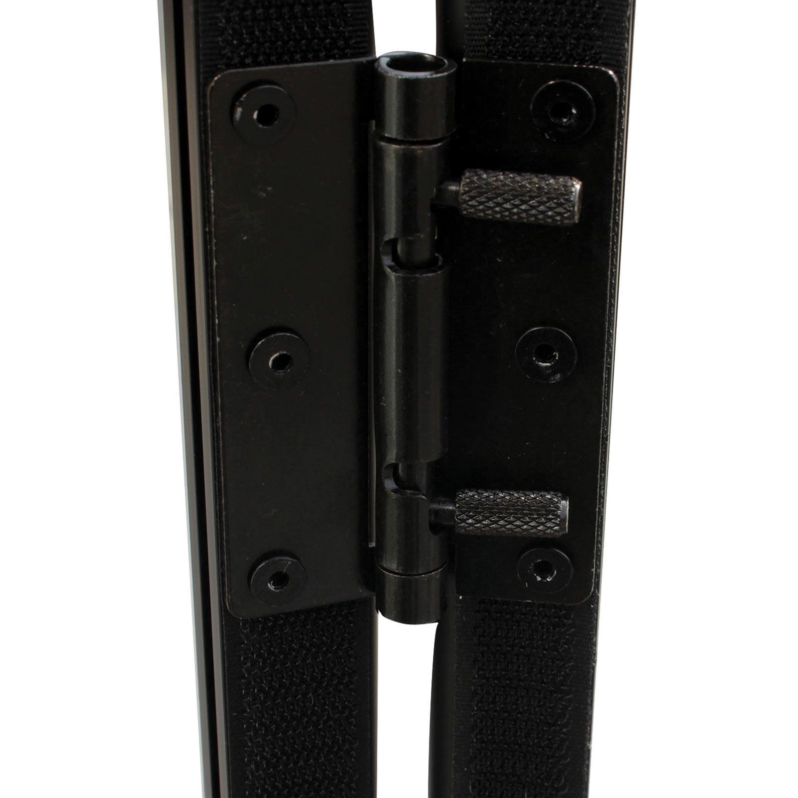 ProX XF-5X3048B Black Aluminum 5 Panel Scrim Facade Frontboard + DJ Chair