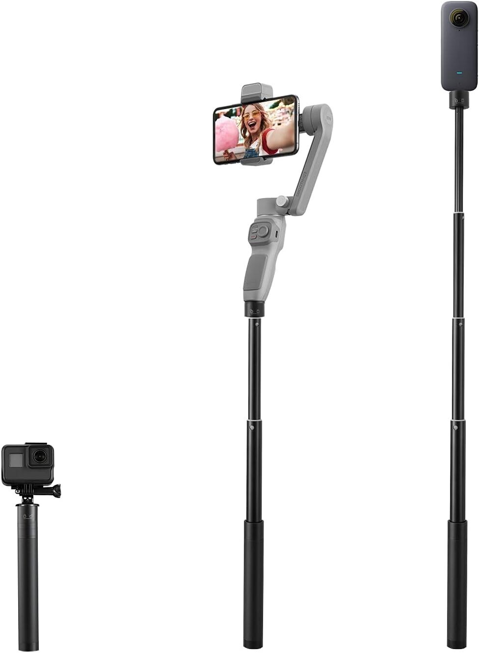 Action Camera Selfie Stick Telescopic Extension Pole for GoPro DJI Osmo Insta360
