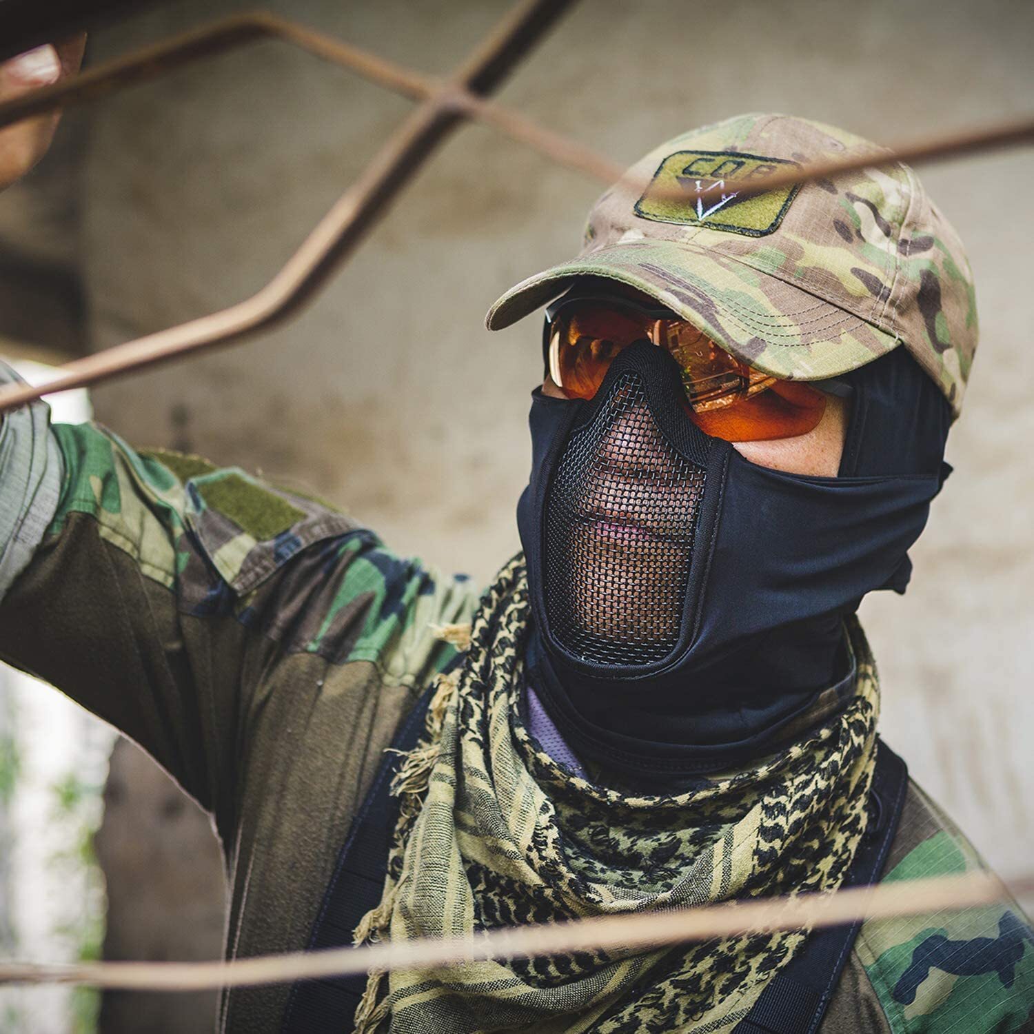 Tactical CS Mask Helmet Liner Cap Full Face Mask Balaclava Outdoor Hunting Mask