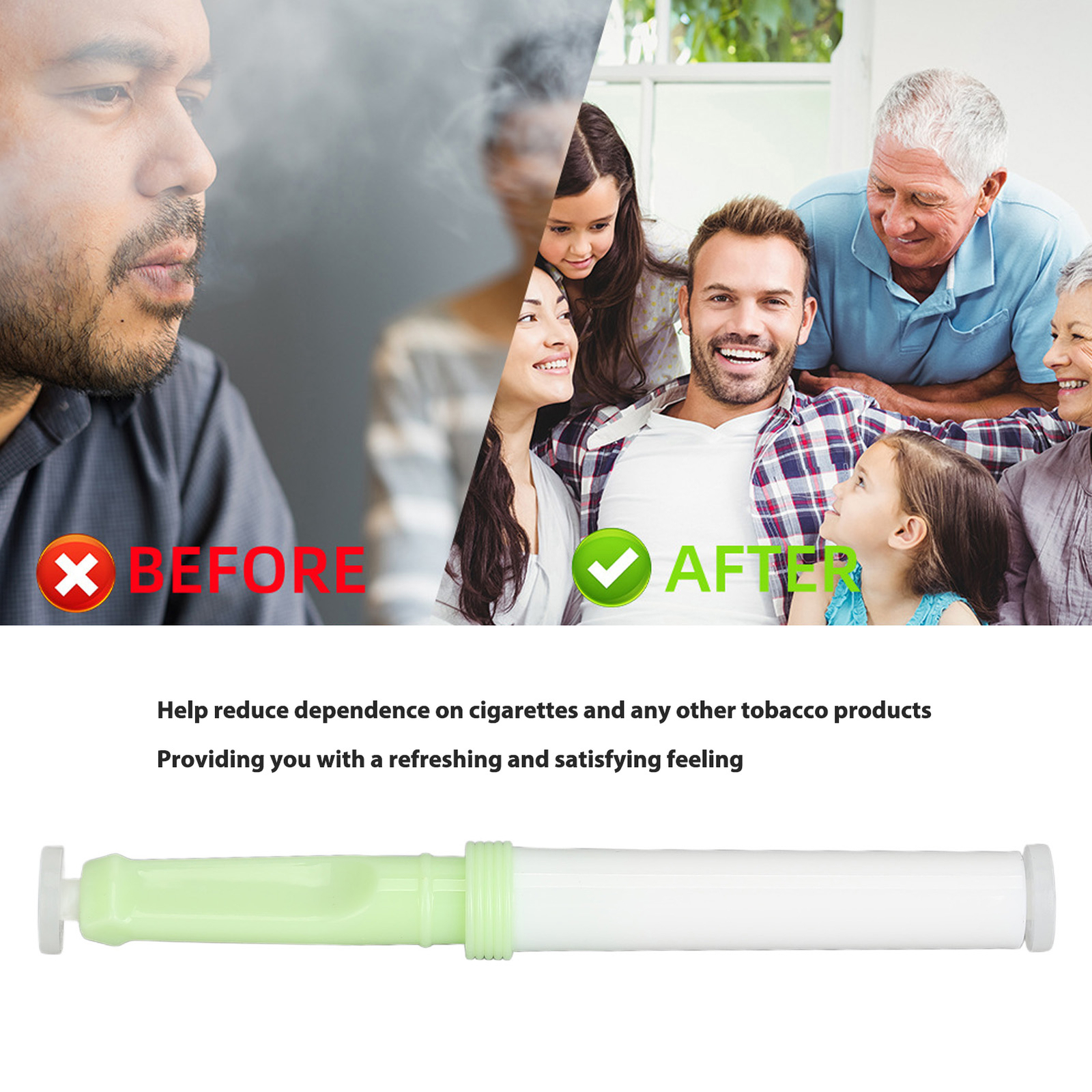 2pcs Smoke Cessation Device Concentration Stress Relief Anxiety Reduction Qu HPT