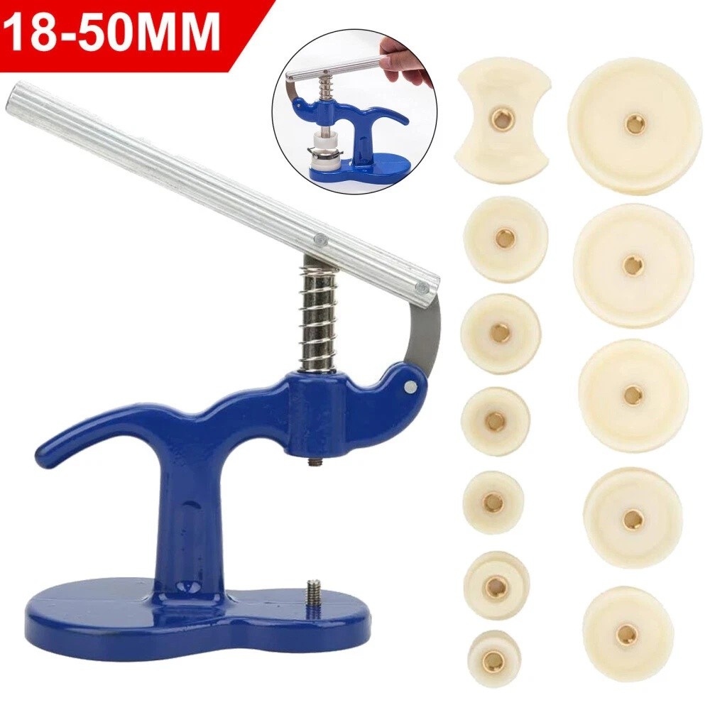 Fitting 18-50mm Watchmaker Tool Watch Press Set Crystal Glass Back Case Closer