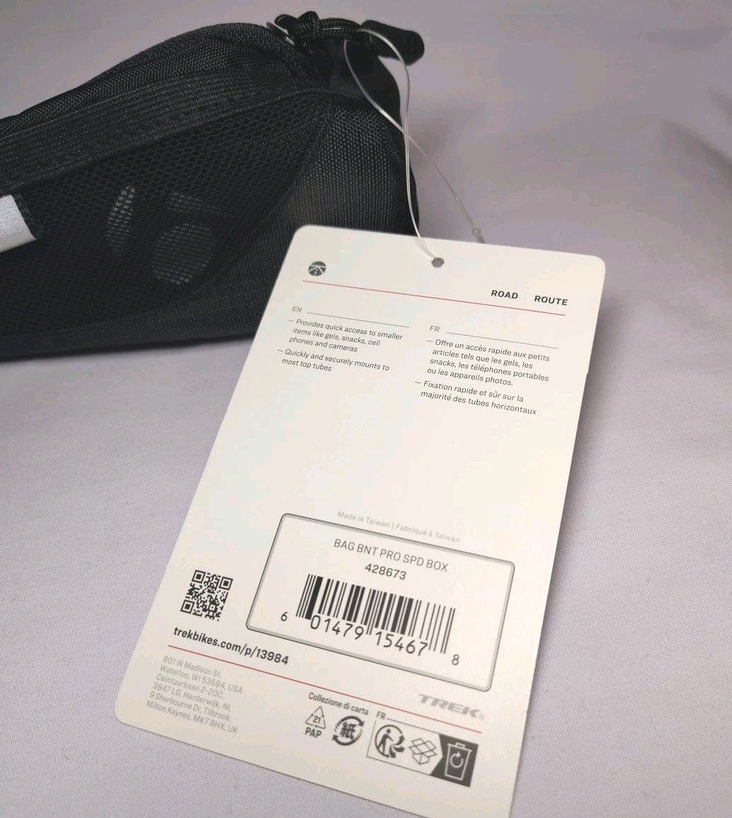 Bontrager Pro Speed Box Compact Bike Frame Storage Bag New with Tags .5L