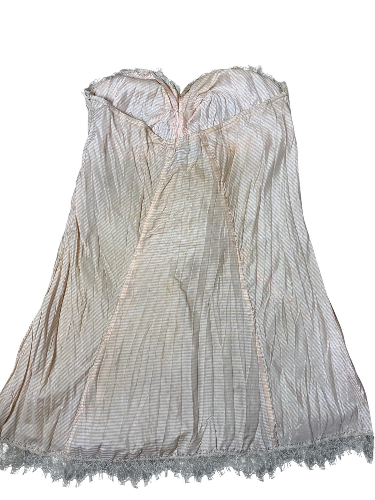 Vintage Sheer Babydoll Camisole Womens Size 2 White Lace Trim USA Y2K