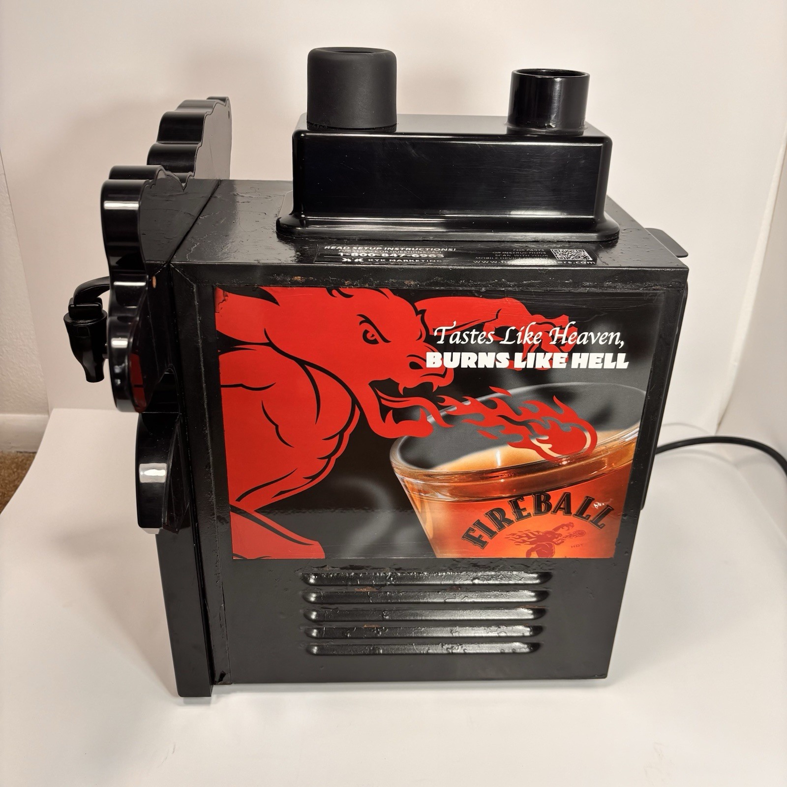 Fireball Whiskey Double Shot Chiller Refrigerated Beverage Dispenser LED Lights