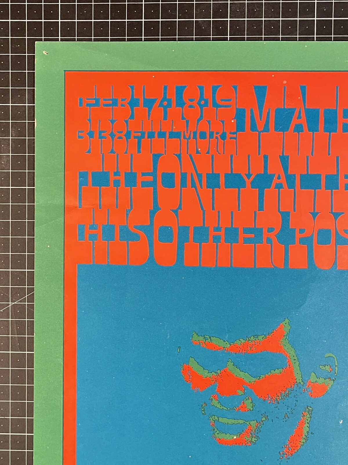 NR 7 OP1 Neon Rose Poster RARE FIRST PRINT