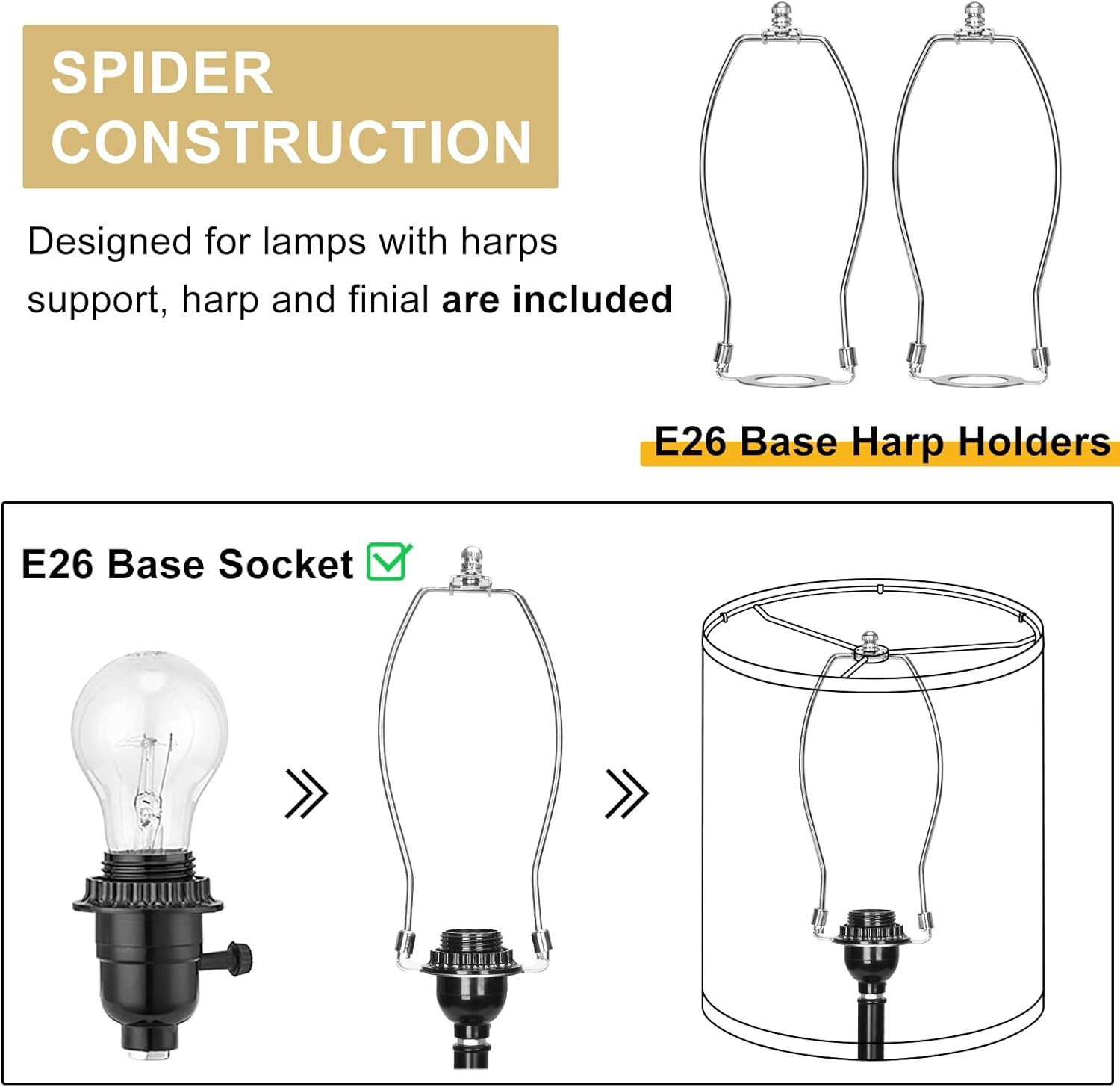 White Tall Lamp Shades Set of 2, 10" Top X 10" Bottom X 13" High Large Drum