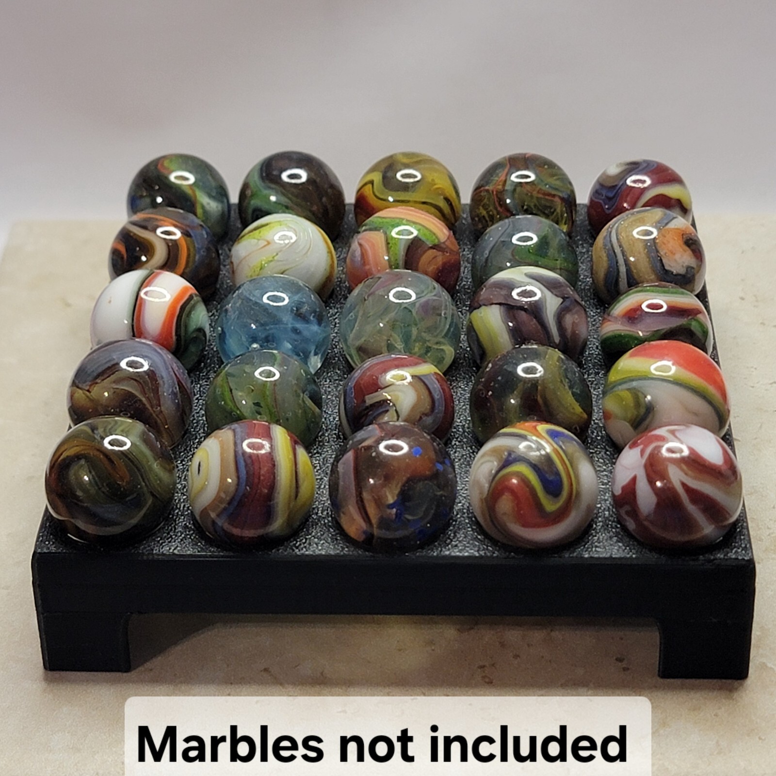 Pack of 4 Displays for Marbles - Each Display Holds 25 Marbles - For 5/8" - .74"