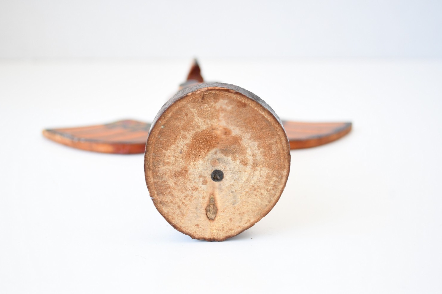 Vintage PWC Cedar Totem Pole Thunderbird and Human 1930's Perfect 8x5