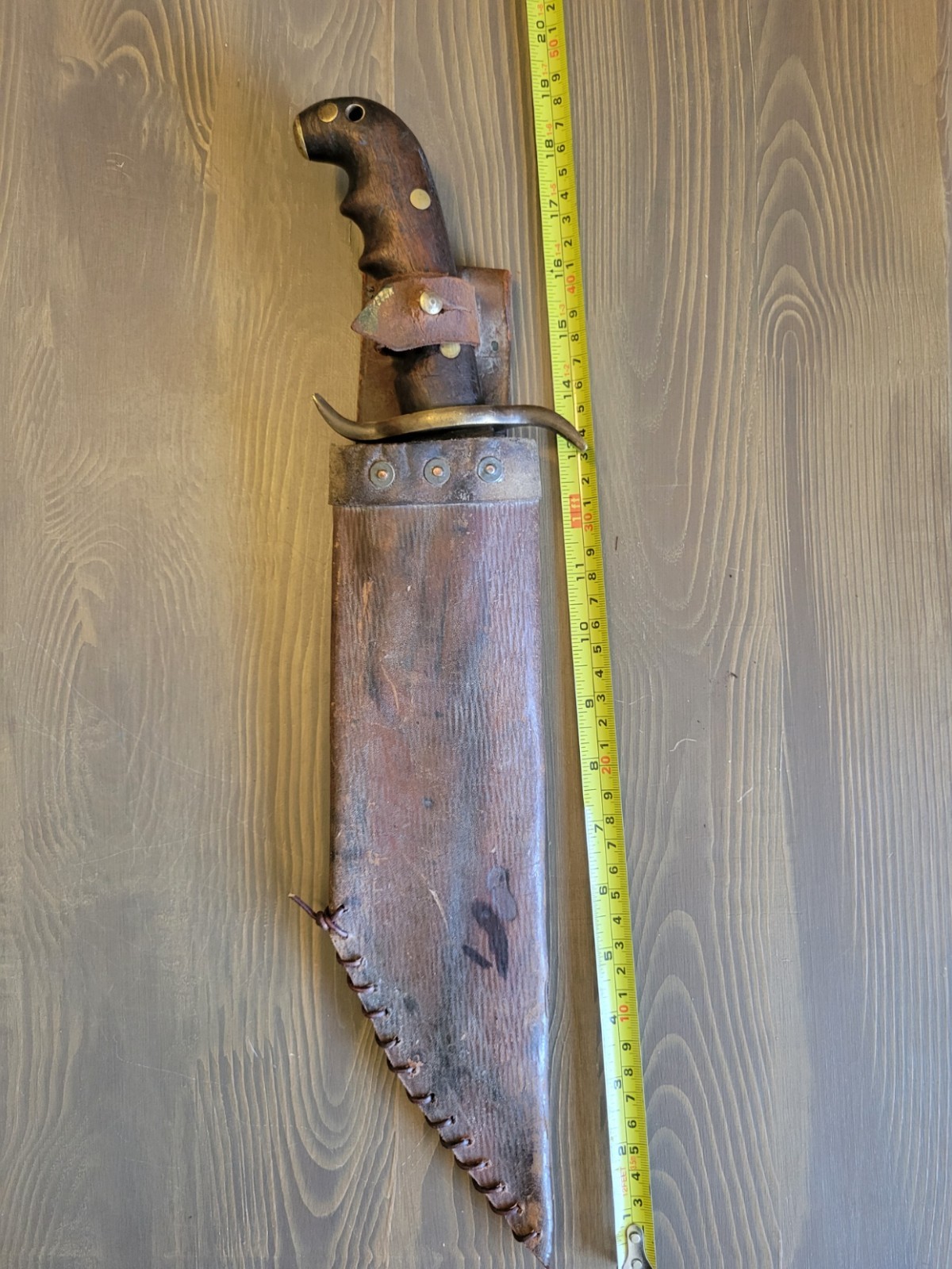 WWI Bolo/Bowie Knife Dated 1914 w/WWII Sheath Dated 1944