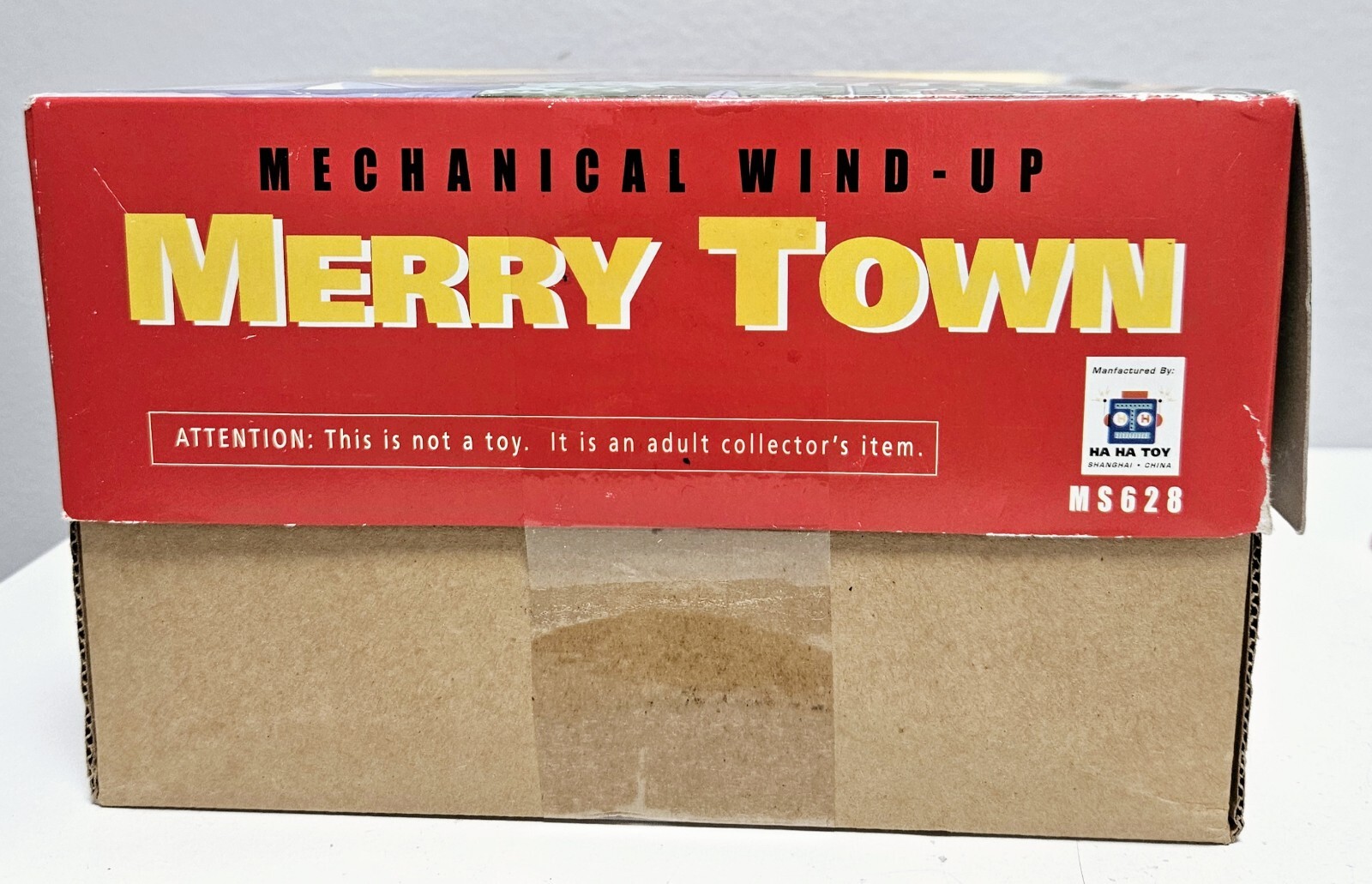 Merry Town Mechanical Wind-Up Tin Toy with Original Box by Ha Ha Toy