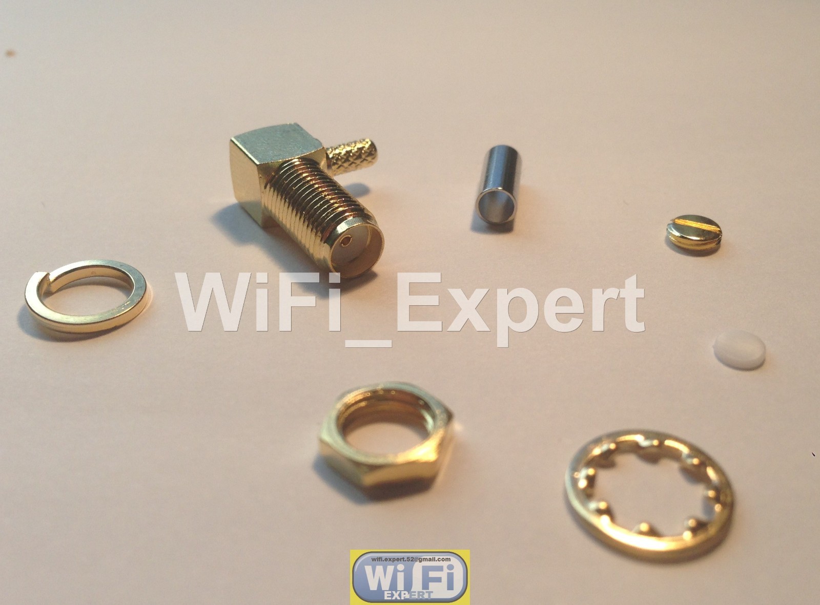 10 x SMA Female plug right angle crimp RG174 RG179 RG316 RG188 cable connector