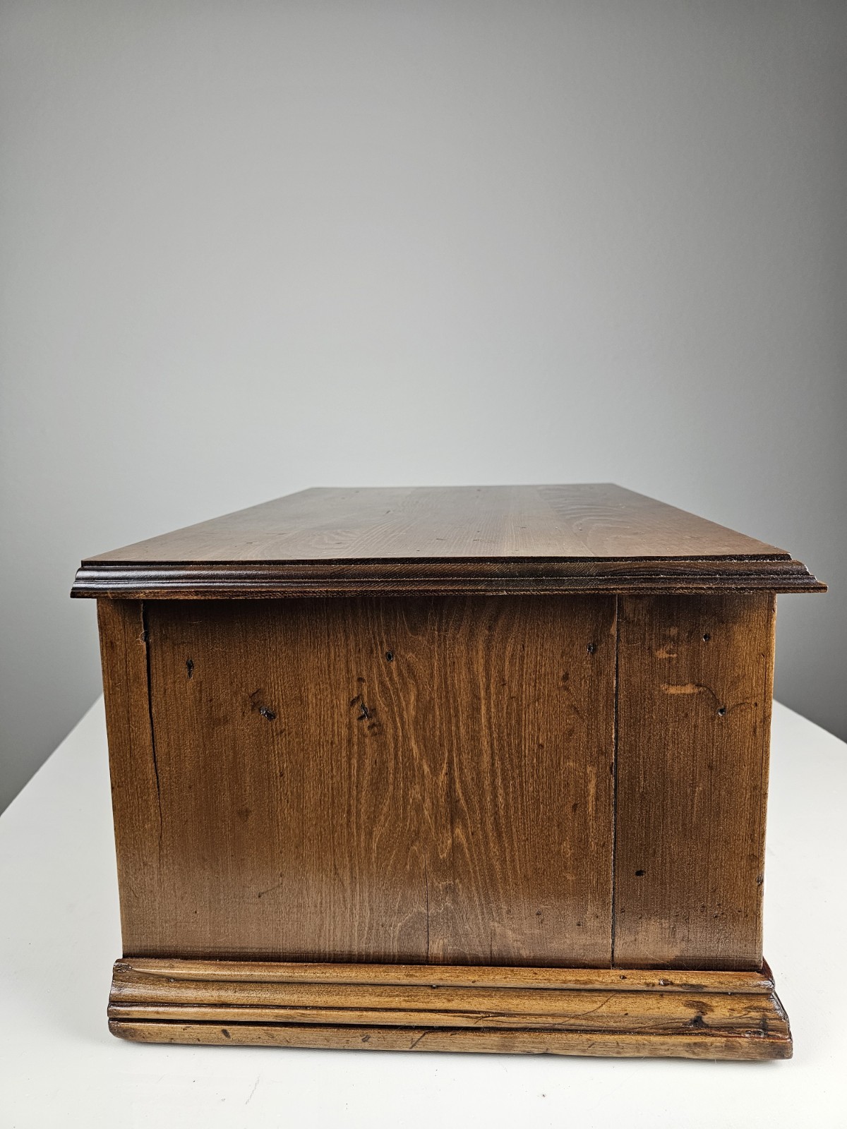 Vintage Wooden Spool Cabinet Craft Sewing Box Organizer Drawers Rustic Storage