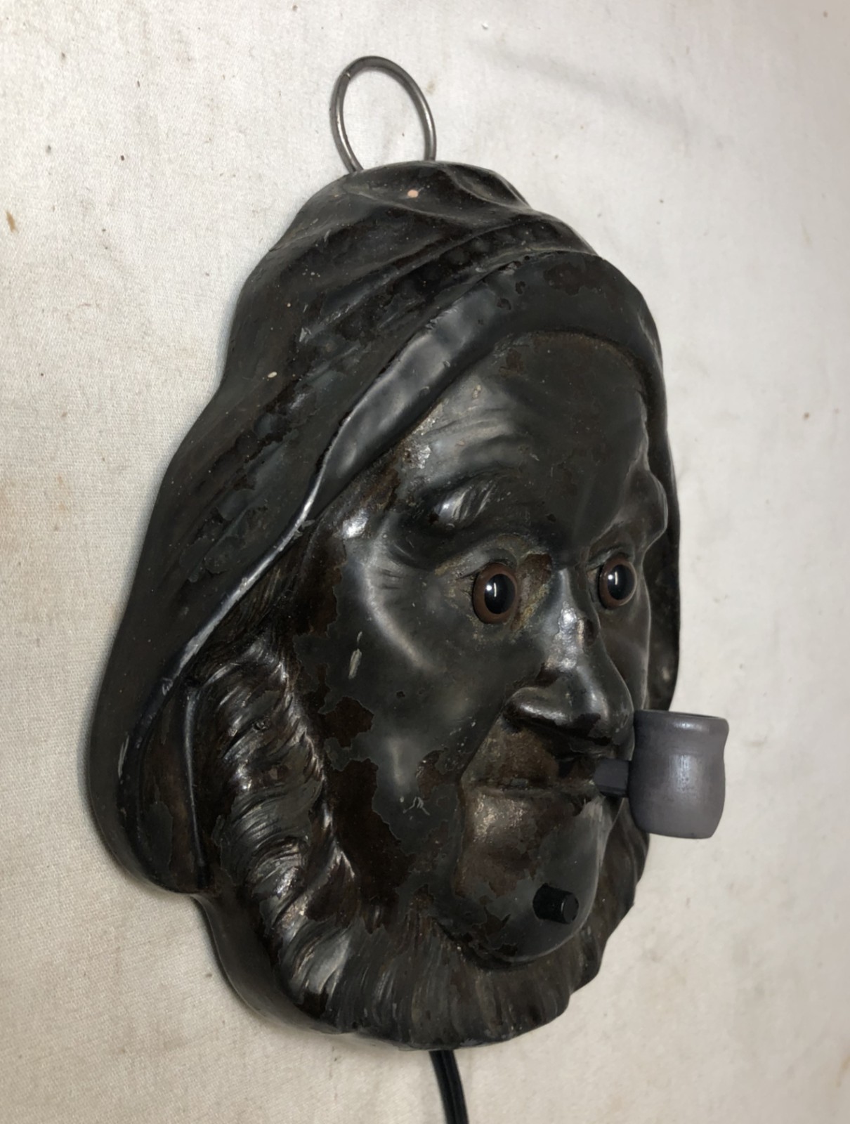 Antique Wall Sconce Fisherman Germany Vtg Nautical Light Fixture Art USA #i91