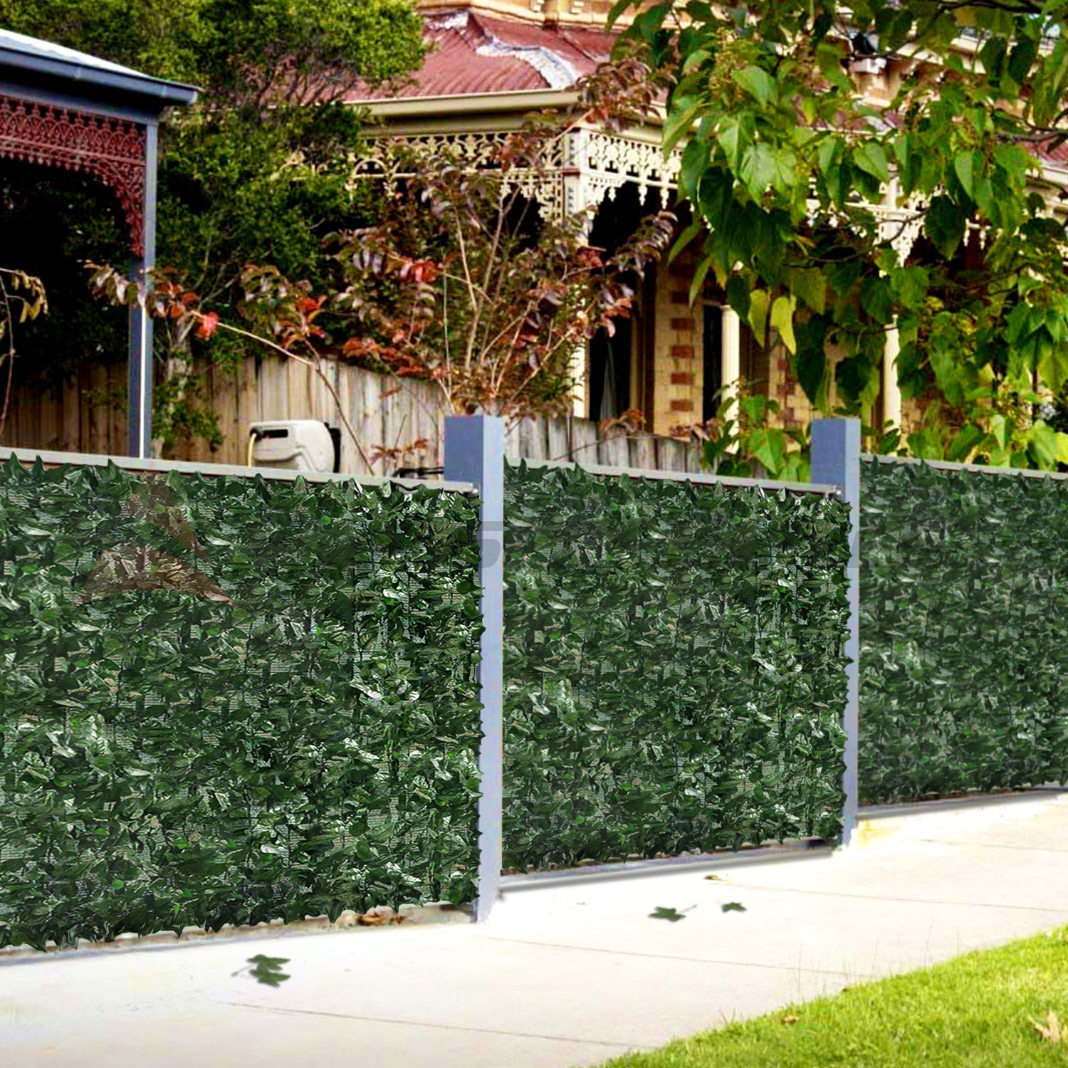 39" (H) Faux Ivy Leaf Privacy Fence Screen Decor Panels Windscreen Patio Garden