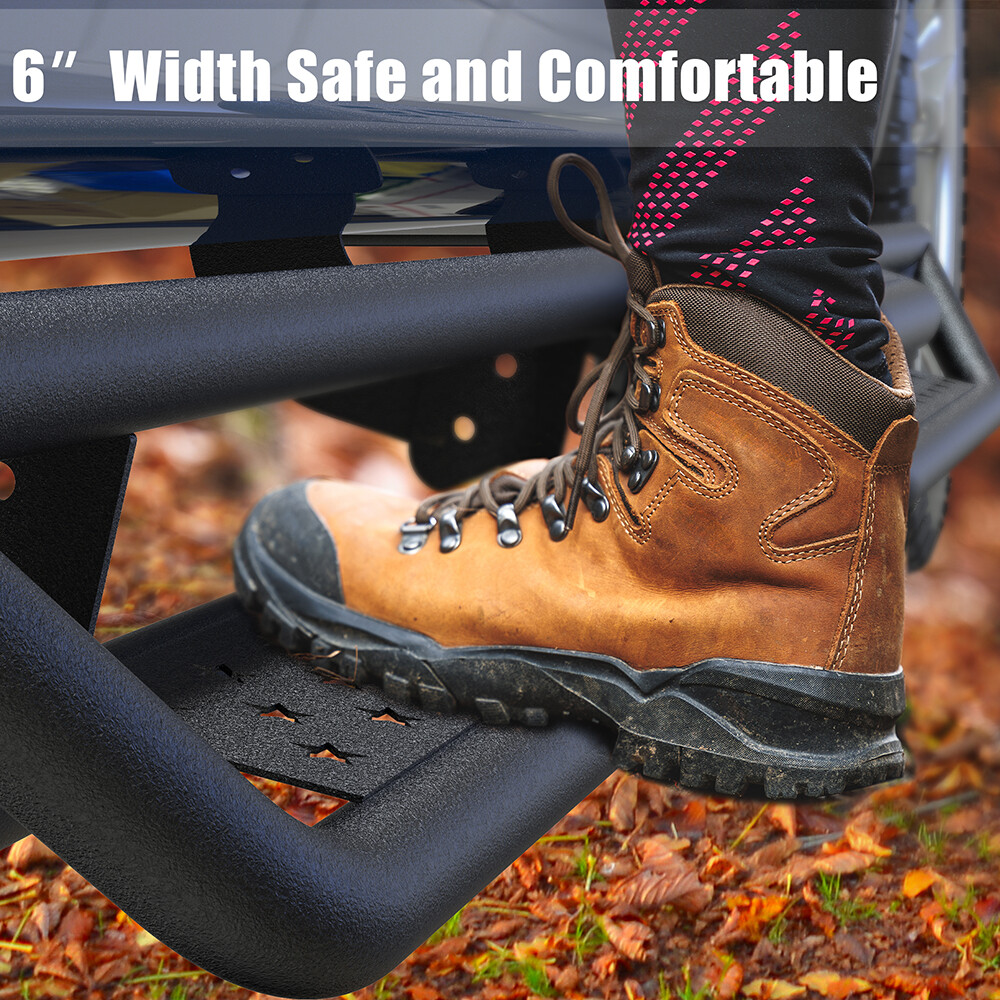 6" Drop Running Boards for 2007-2018 Jeep Wrangler JK 4 Door Side Step Nerf Bars