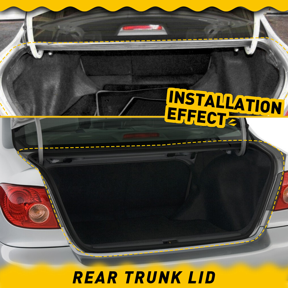 Weatherstrip Rear Trunk Lid Black Rubber For 2003-2008 Toyota Corolla Seal Strip