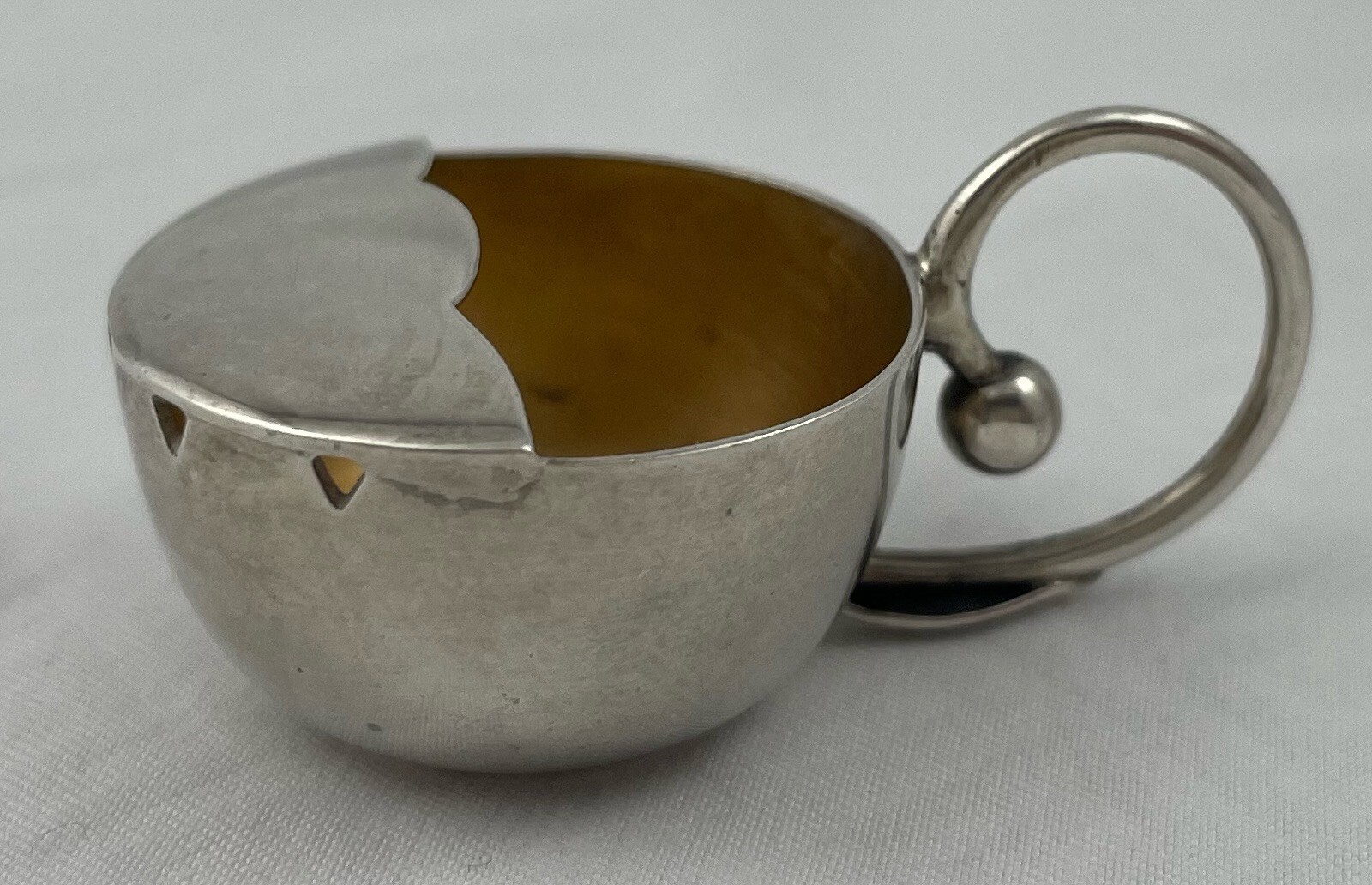 Carl Poul Petersen Canada Sterling Unusual Individual Salt Cellar Shaker(s)