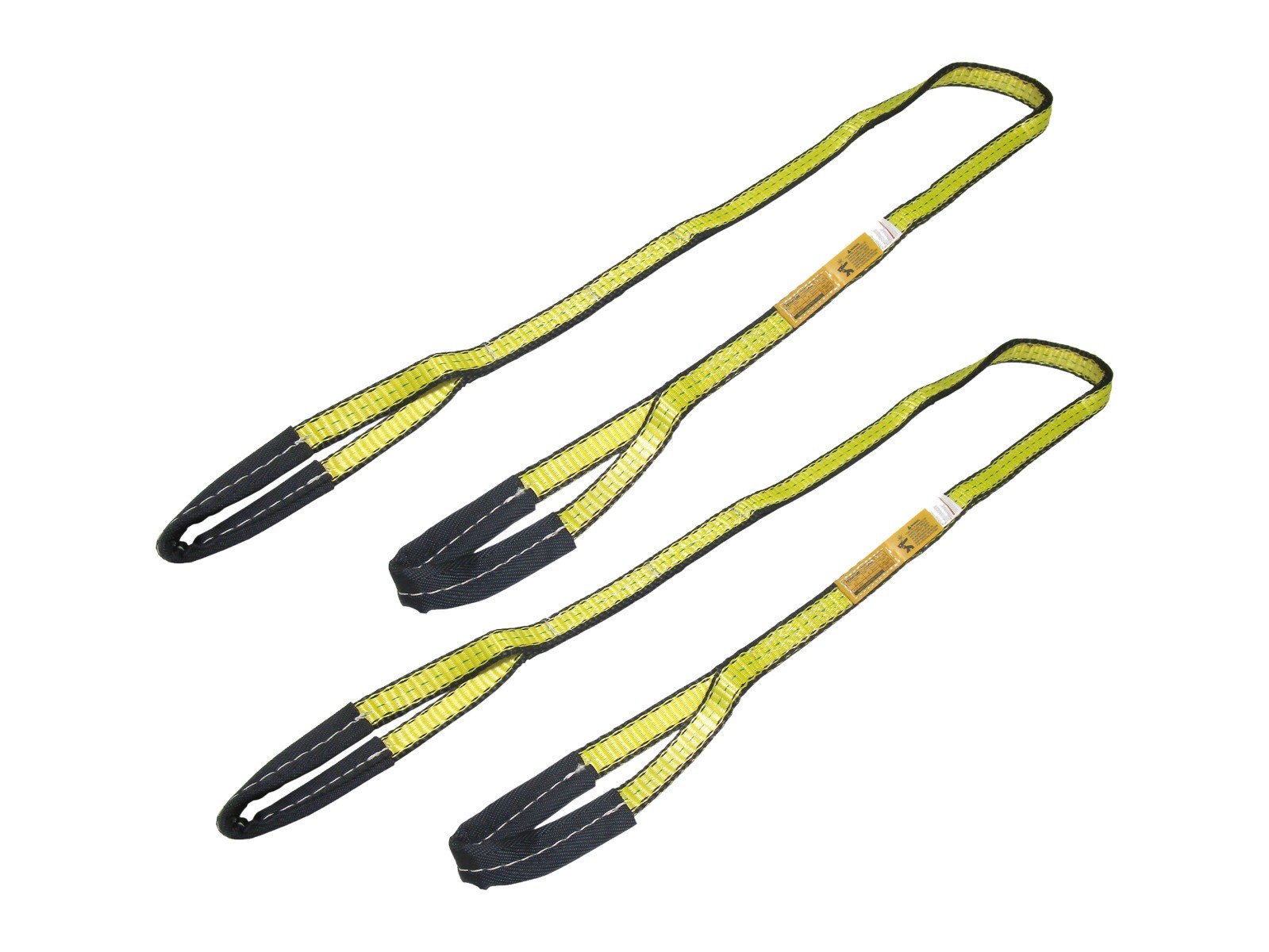 (2 Pack) 1" x 2' Eye & Eye 2-Ply Web Sling 3,200 lb Vertical