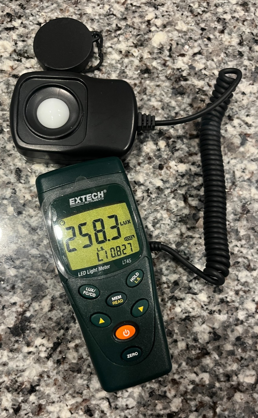 Extech LT45 Color LED Light Meter Digital Lux Foot Candle Tester Industrial Pros