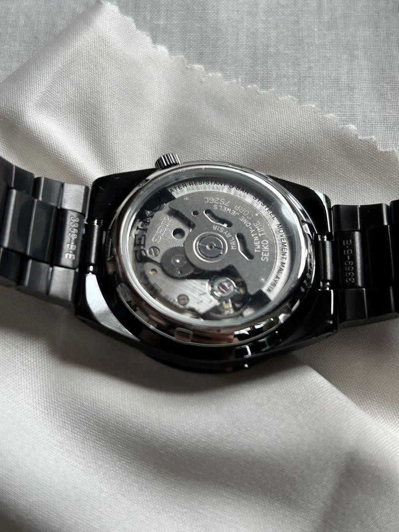 SEIKO SEIKO5 SNKE03K1 Black Automatic Men's Watch in Box New