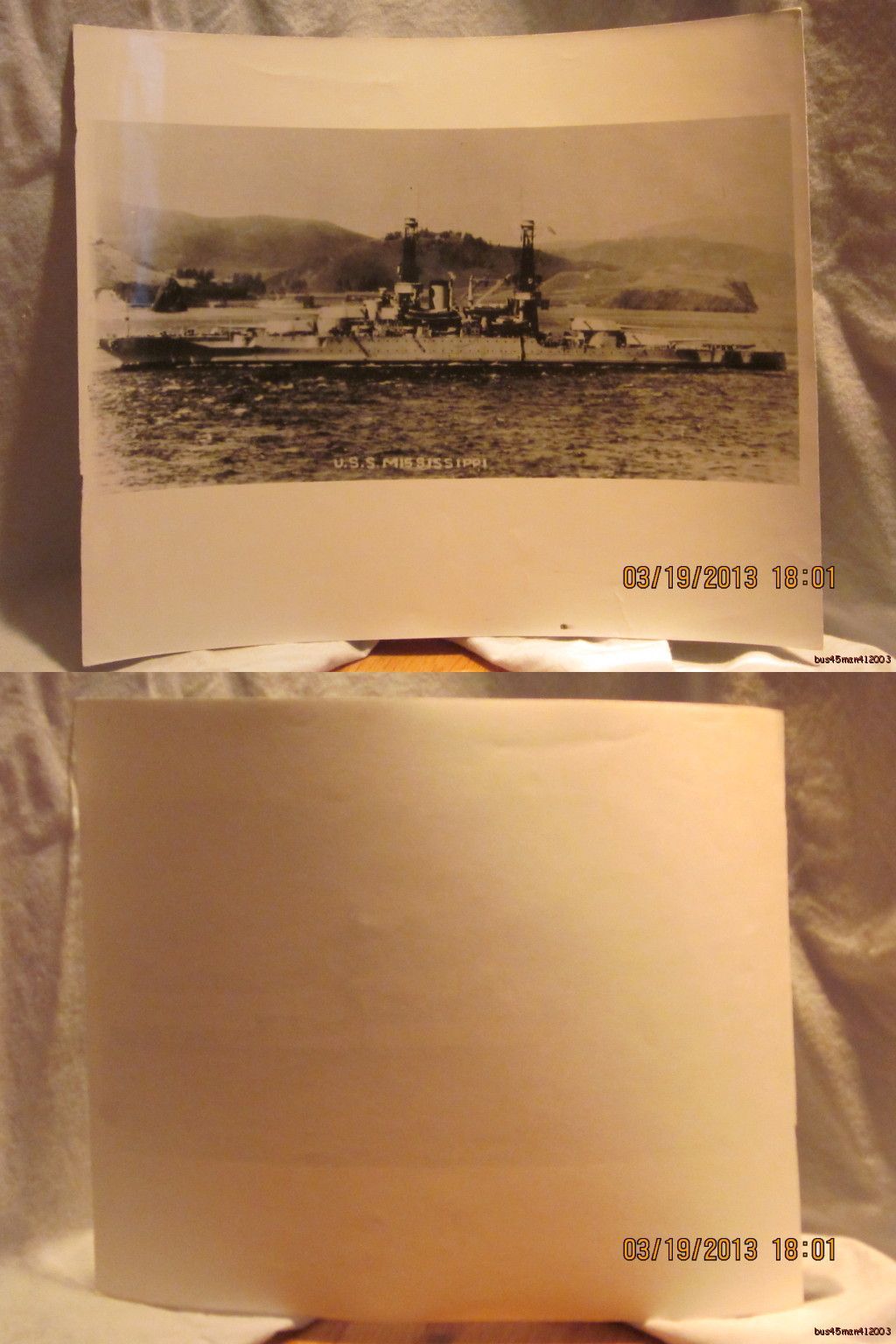 Reprint 8x10 Photo-USN: U.S.S. Mississippi [BB23][1903-1914]