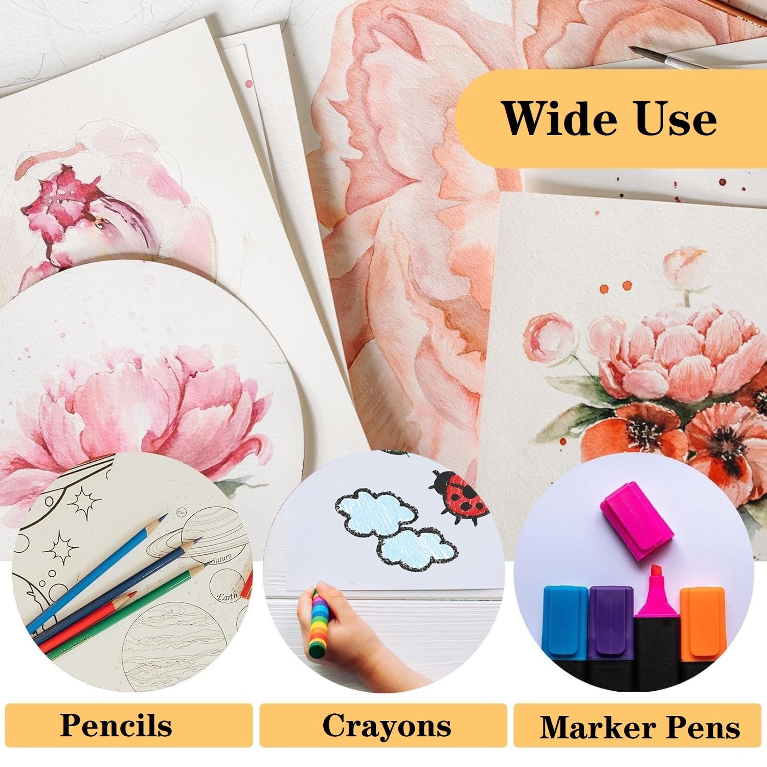 8.5”x 11” Cream Art Drawing Paper for Painting Construction 8.5x11 70P, beige