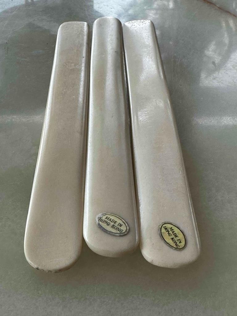 Vintage Beer Foam Scraper Appears To Maybe Be Bone/Wood ? Lot of 3