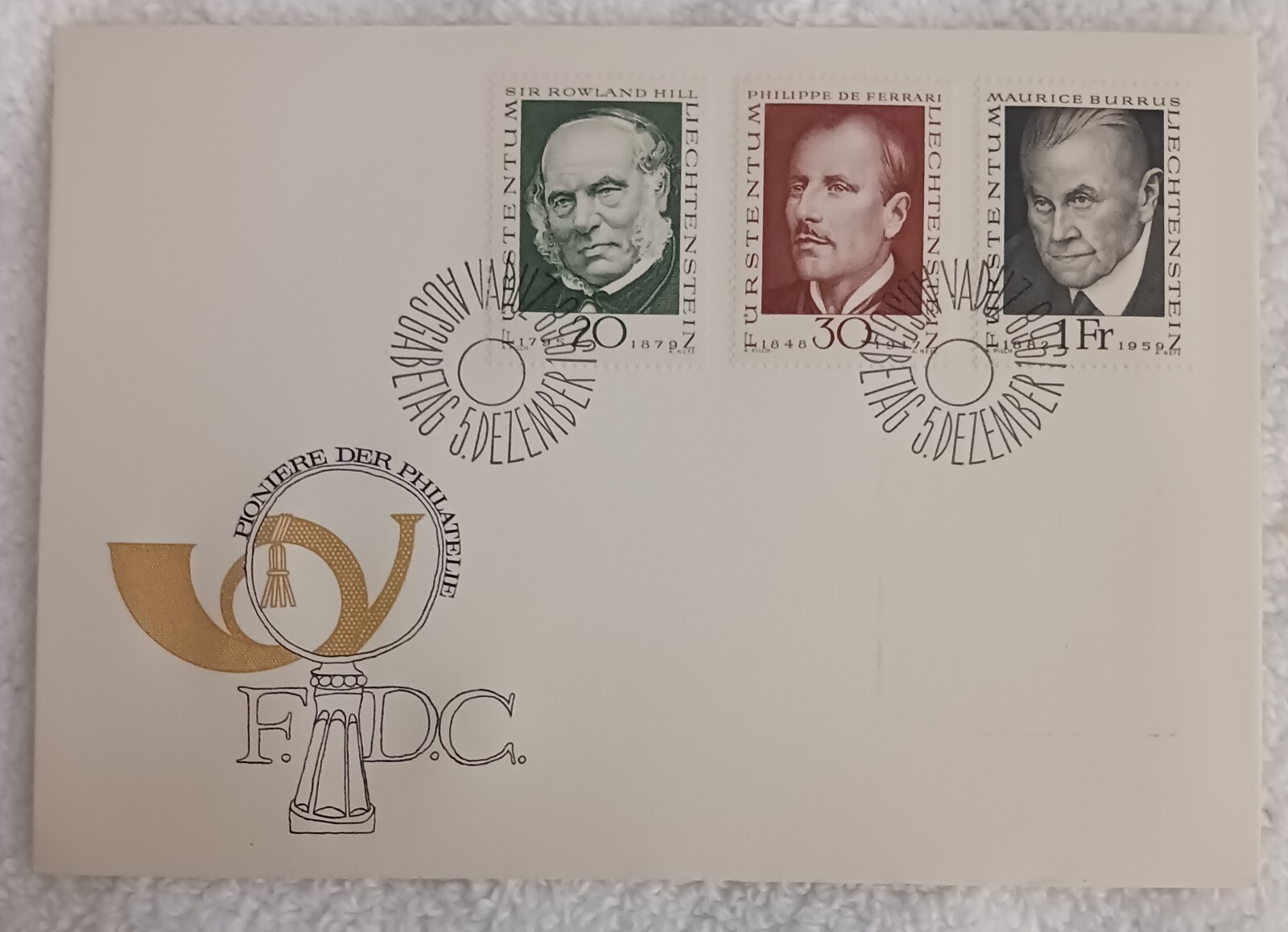 LIECHTENSTEIN  - 1968 - PIONEERS OF PHILATELIC