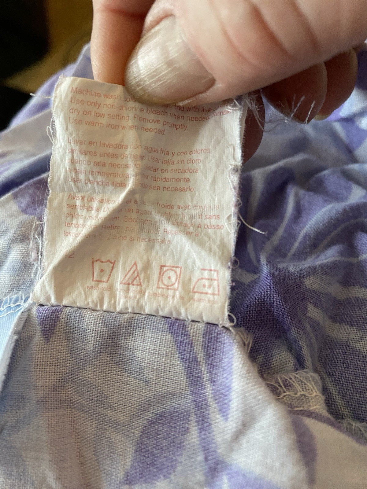 Vtg Tinker Bell Twin Sheet Set Lavender Purple Flat And Fitted With Pillowcase