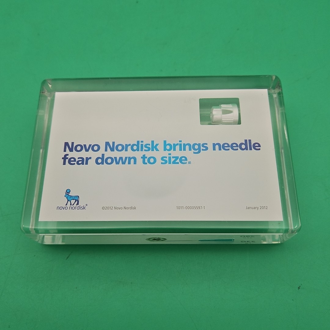 Novo Nordisk Salesman Sample Needles Resin Advertising Store Display Drug Rep