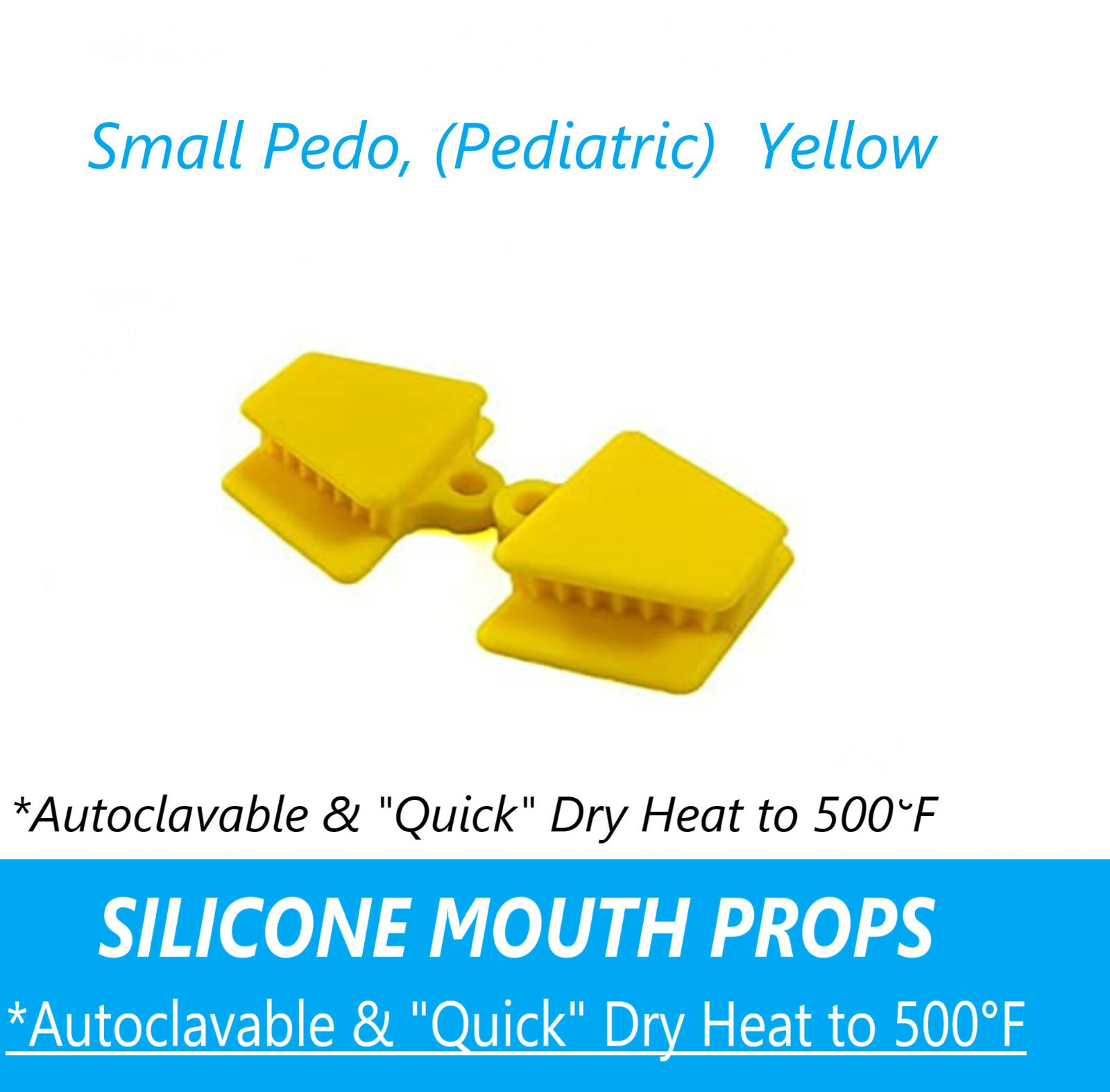 Dental Mouth Edentulous XL Silicone Bite Blocks Autoclavable & Dry Heat to 500°F