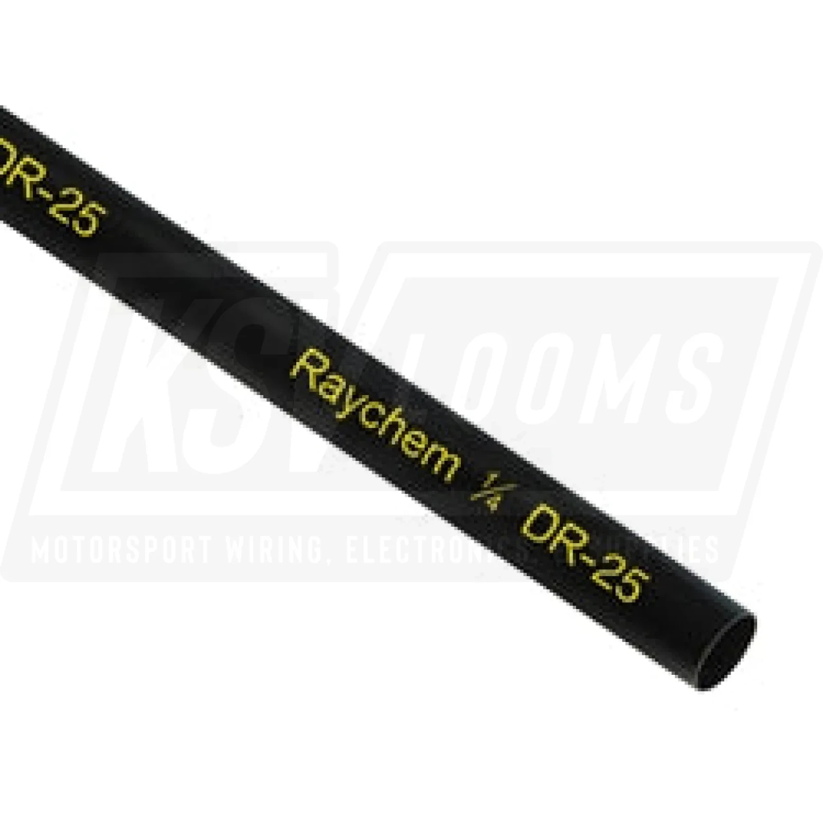 1/4" Raychem DR-25 Yellow Label Heat Shrink Tubing by TE Connectivity x 10 feet