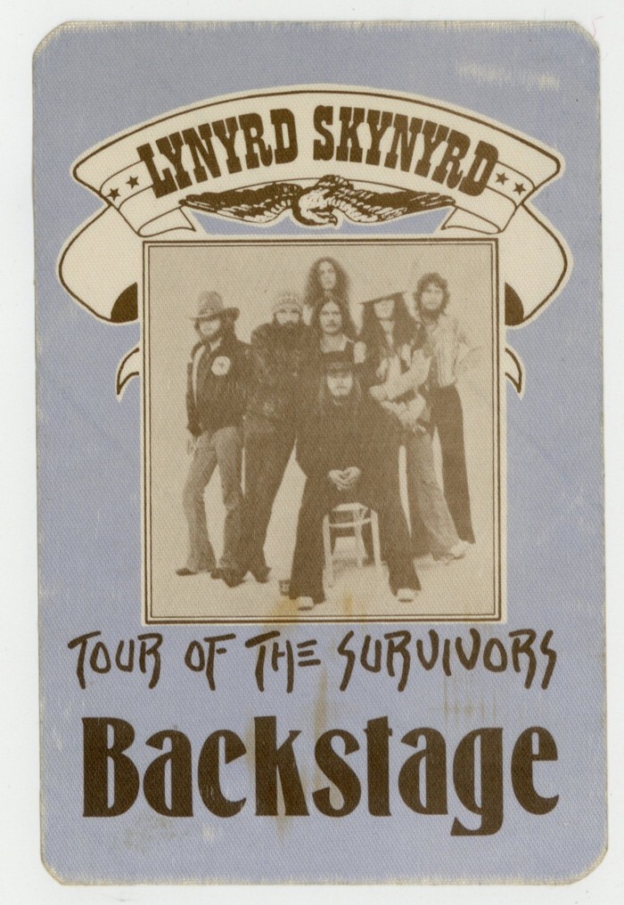 Lynyrd Skynyrd 1977 Backstage Pass Unused Original Tour Of The Survivors J13935